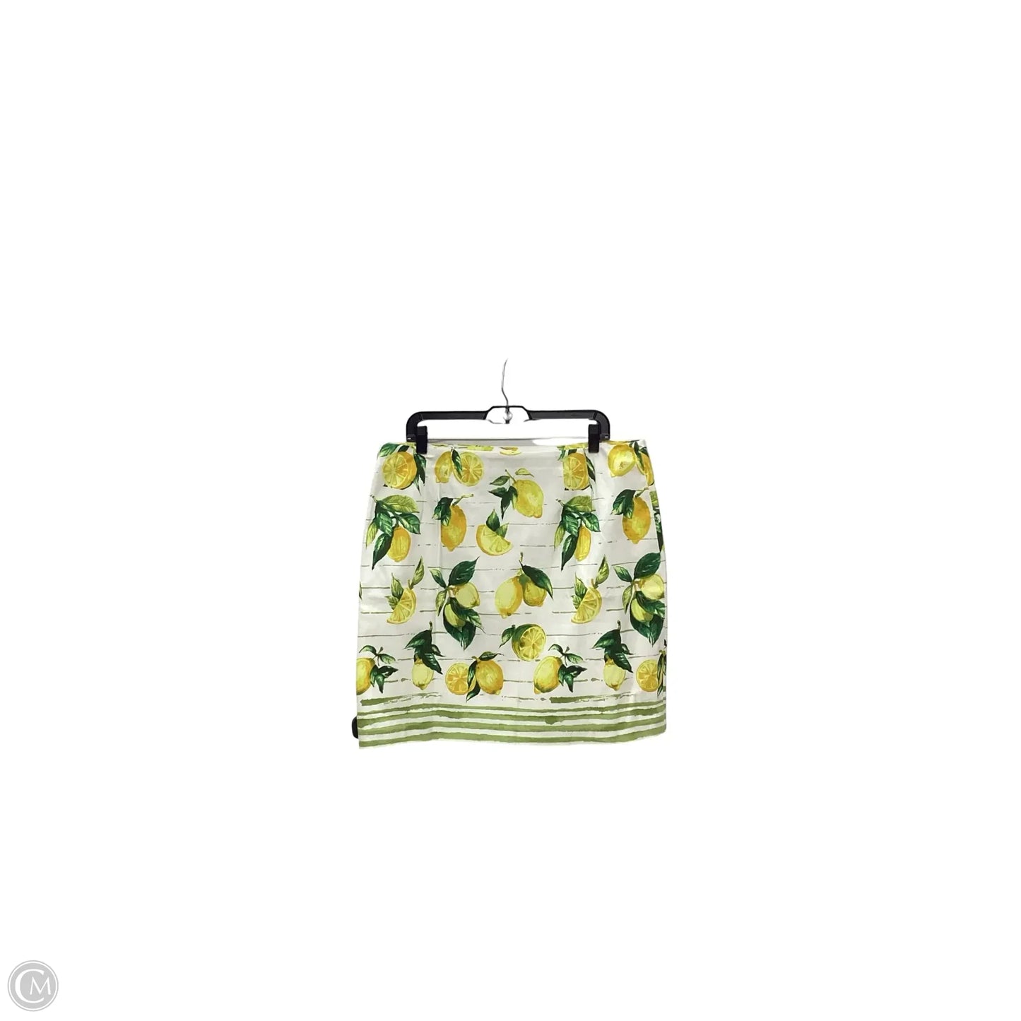 Skirt Mini & Short By Talbots In White & Yellow, Size: 14