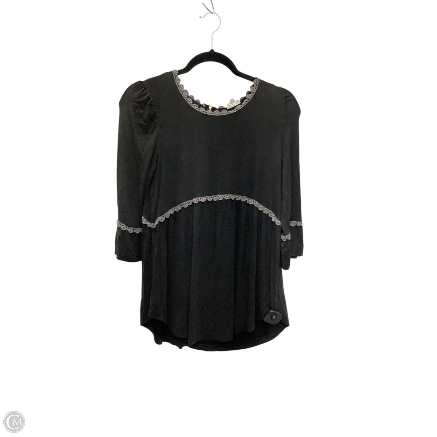 Top Short Sleeve By Pol In Black, Size: S