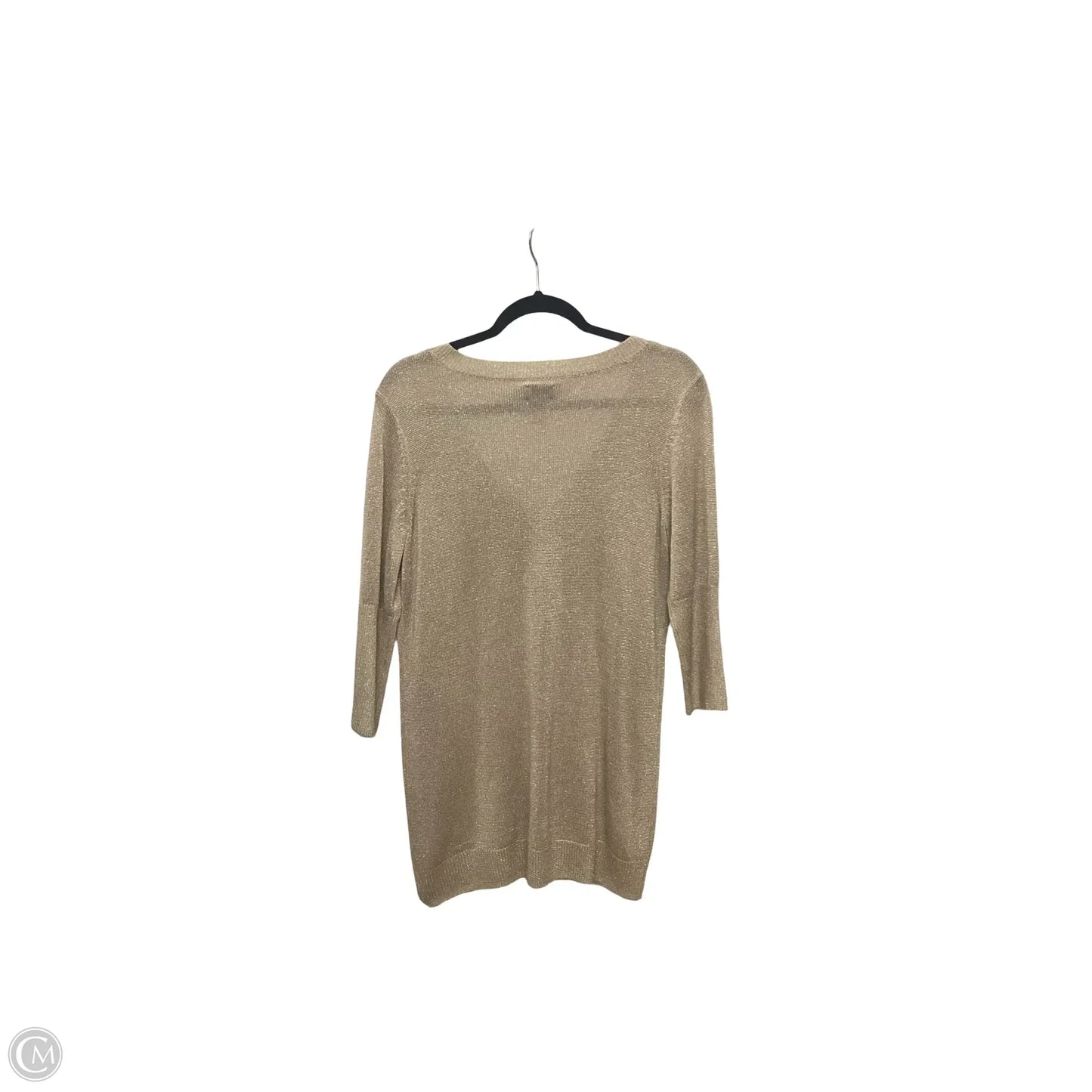 Sweater Short Sleeve By Chicos In Tan, Size: M