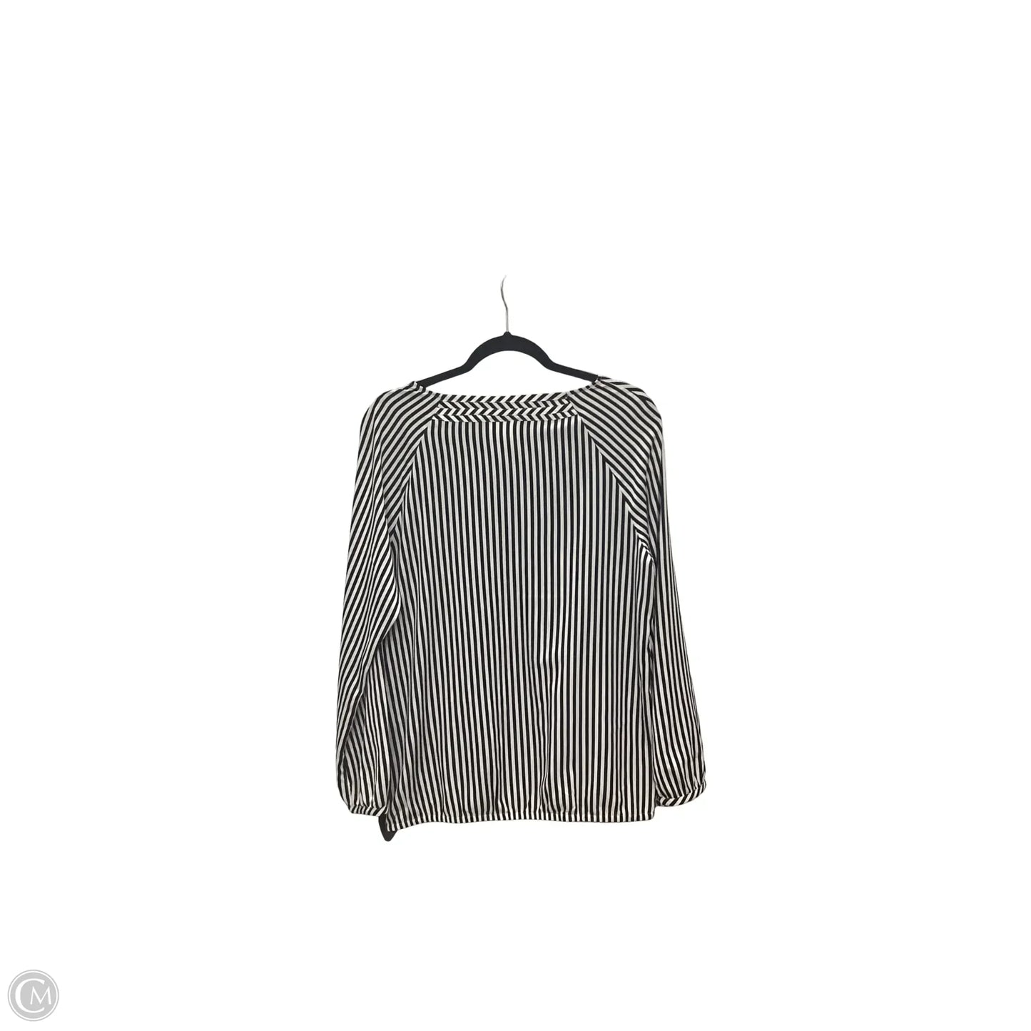 Top Long Sleeve By Chicos In Striped Pattern, Size: M