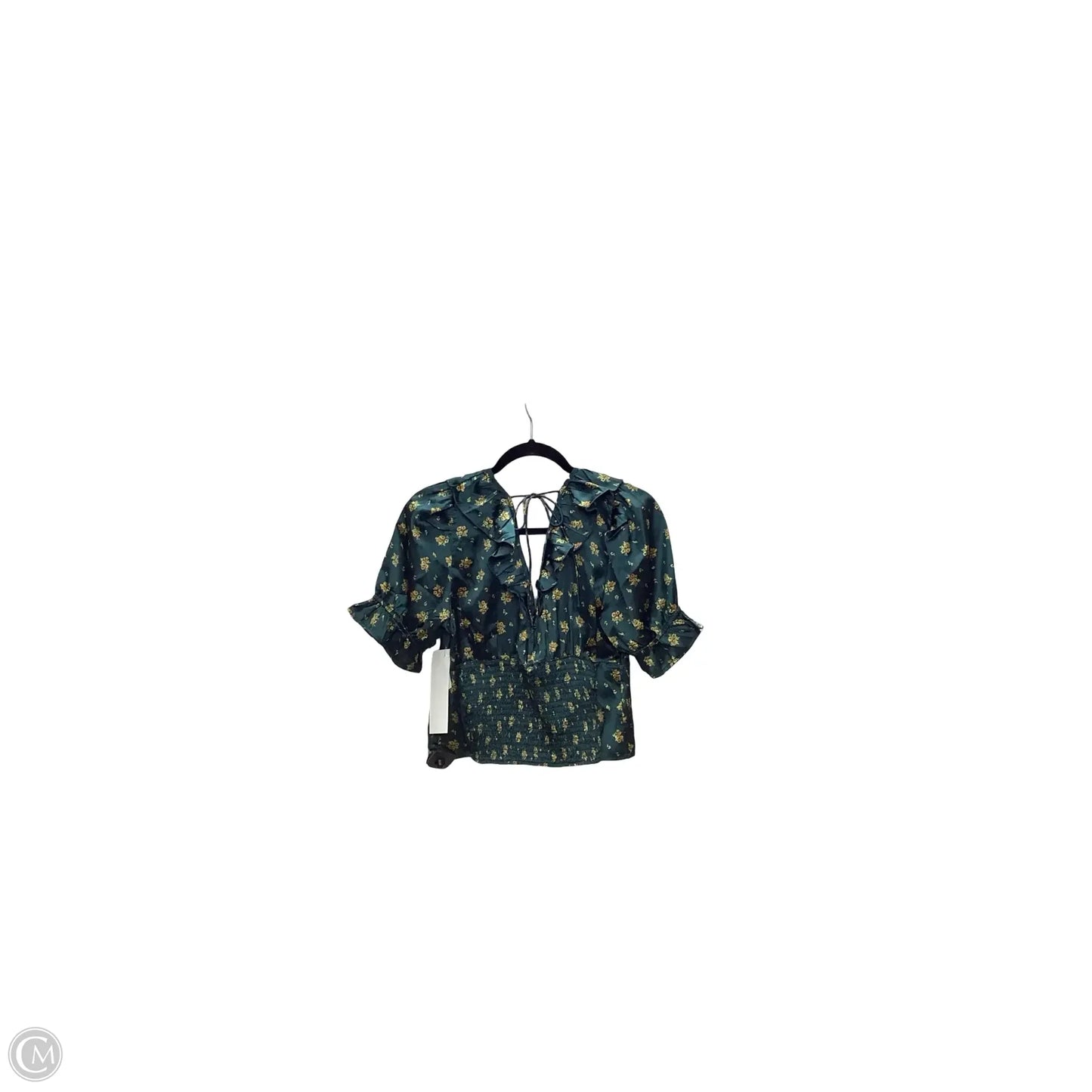 Blouse Short Sleeve By Free People In Green, Size: M