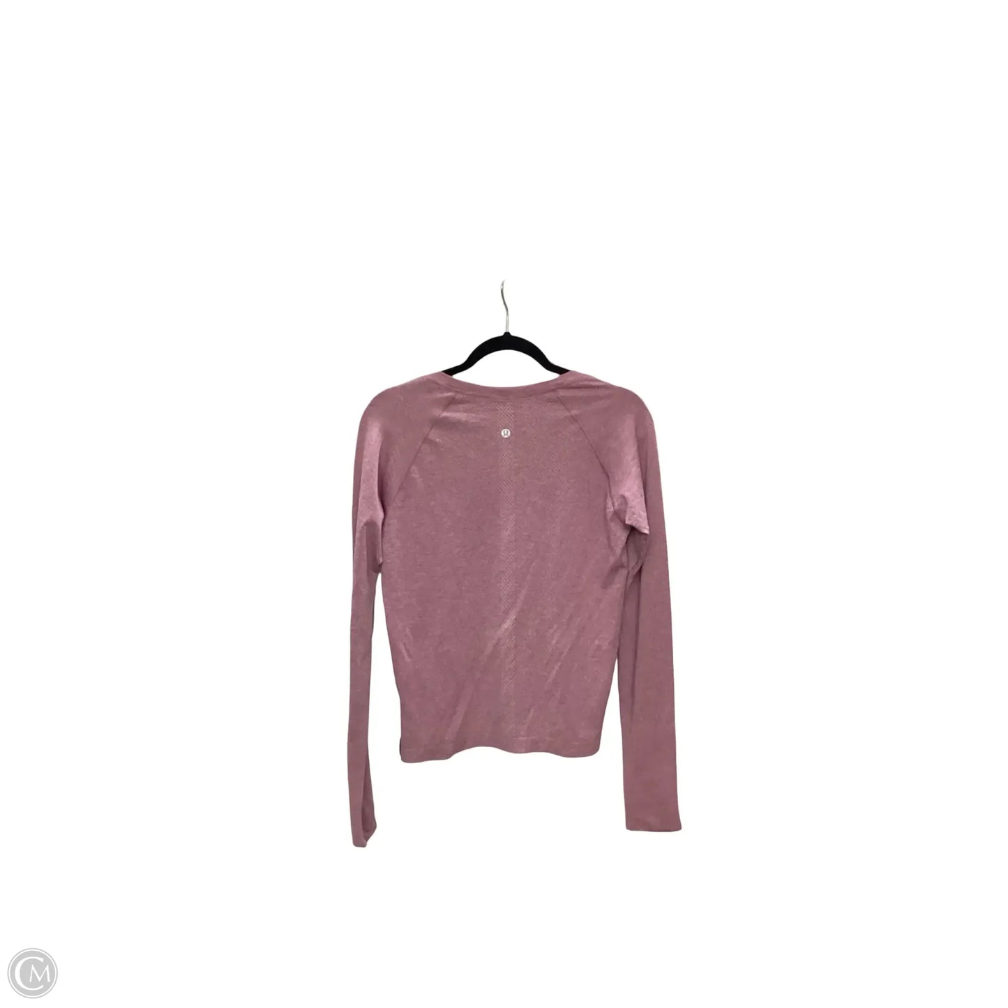 Athletic Top Long Sleeve Collar By Lululemon In Pink, Size: 10