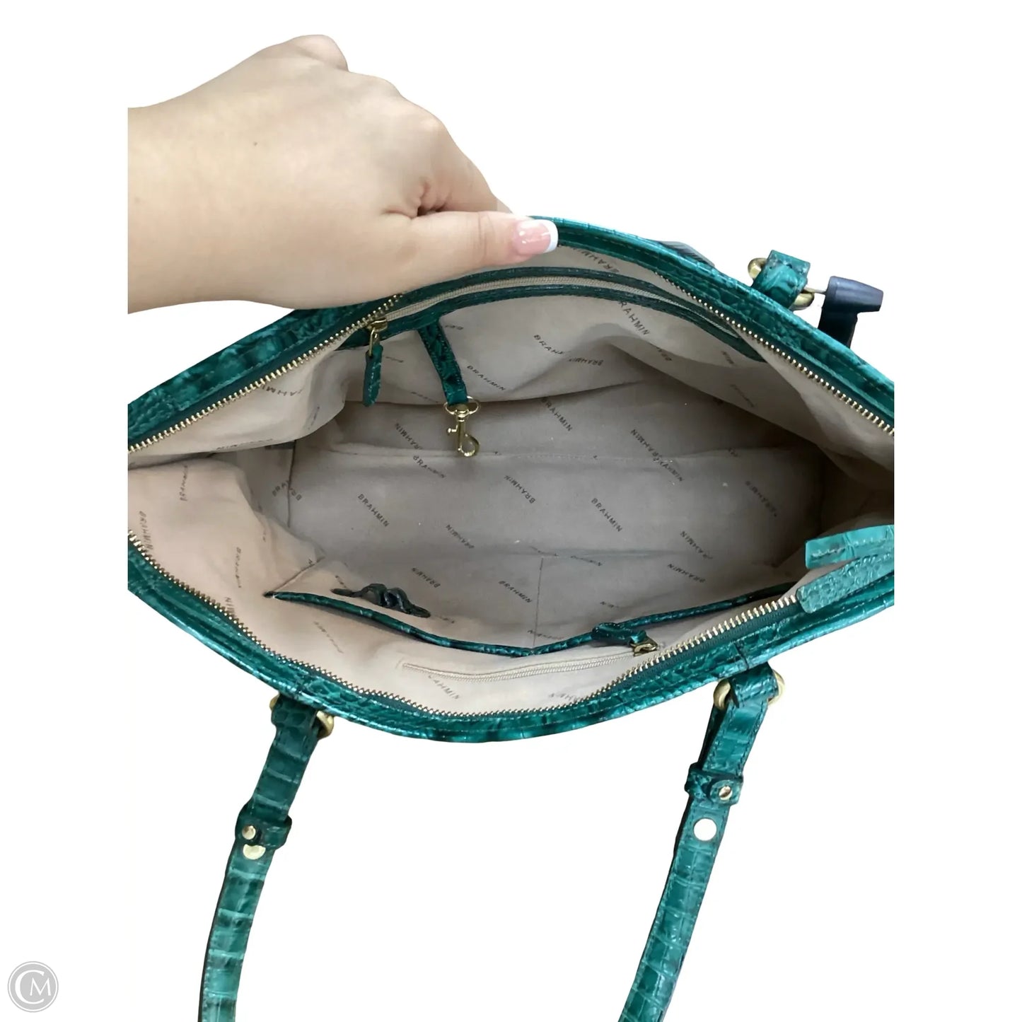 Tote Designer By Brahmin, Size: Large