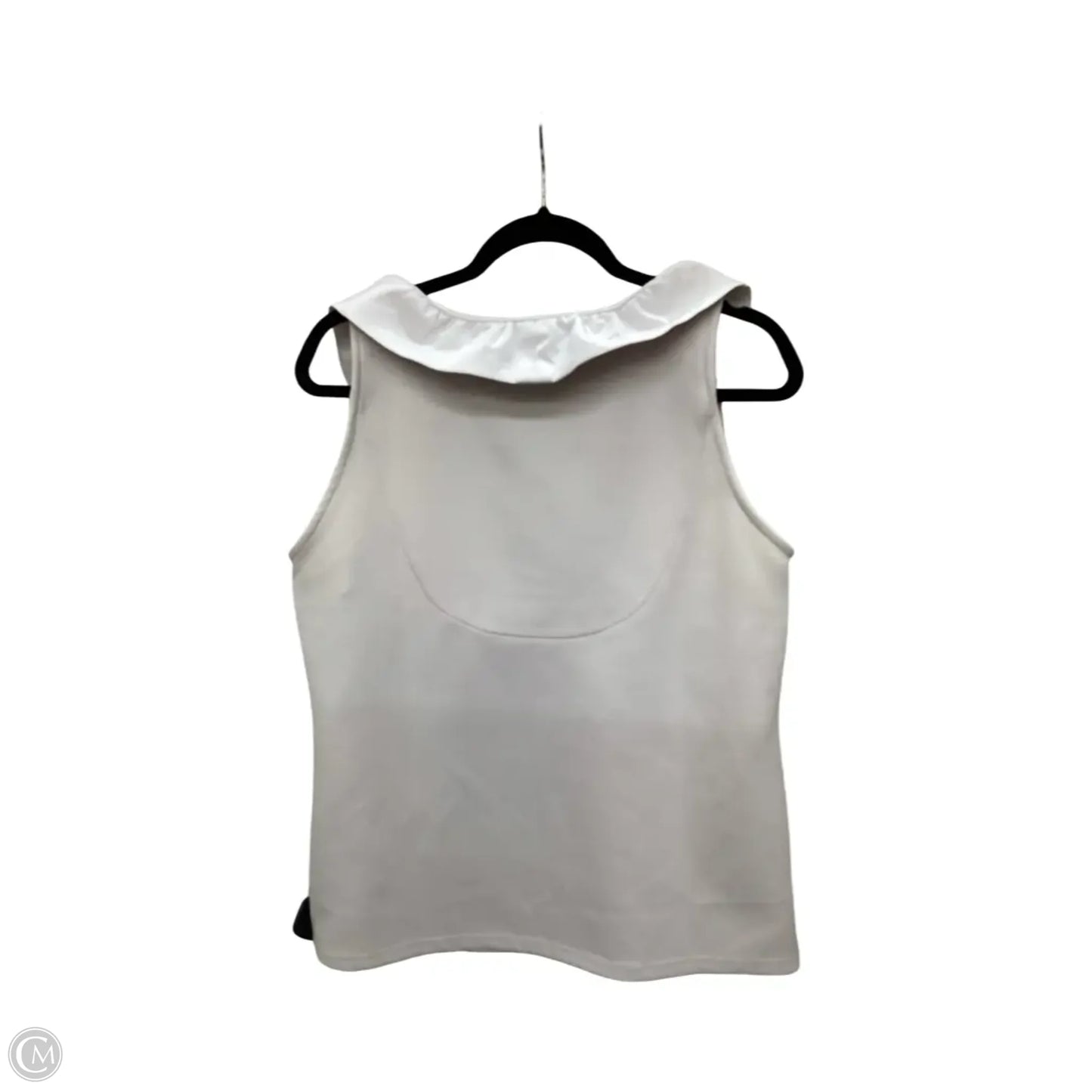 Blouse Sleeveless By Gretchen Scott In White, Size: L