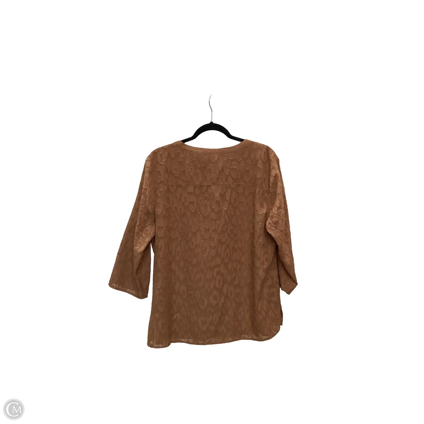 Blouse 3/4 Sleeve By Chicos In Animal Print, Size: 2
