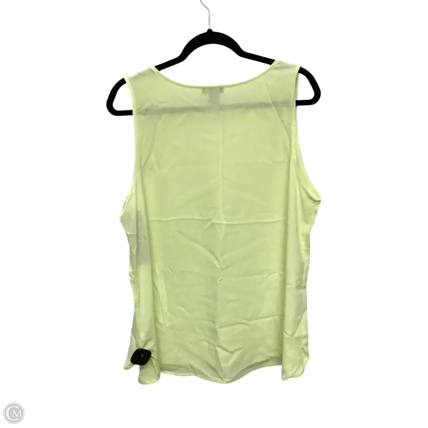 Designer Blouse Sleeveless By Halogen In Yellow, Size: Xl
