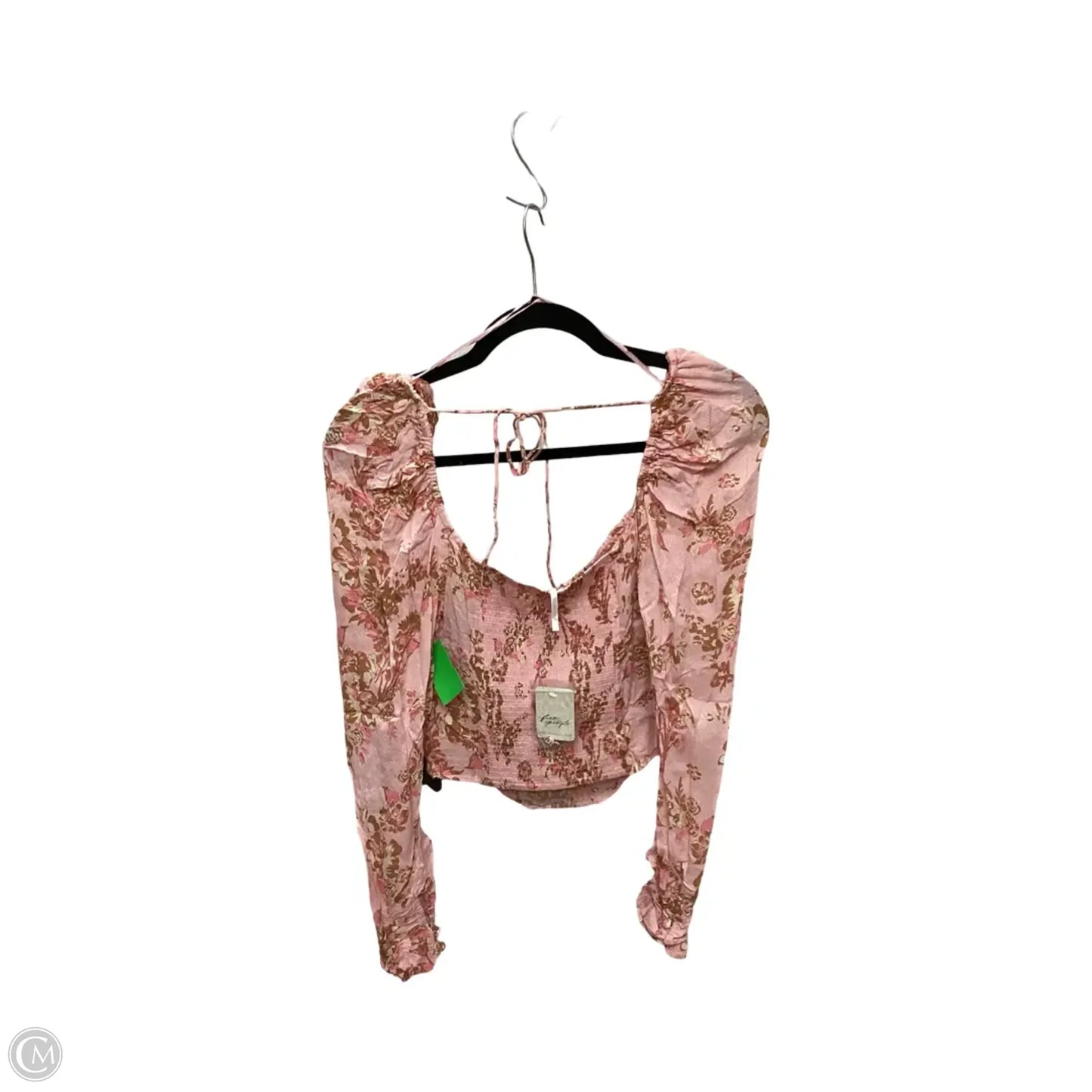 Blouse Long Sleeve By Free People In Pink, Size: Xs