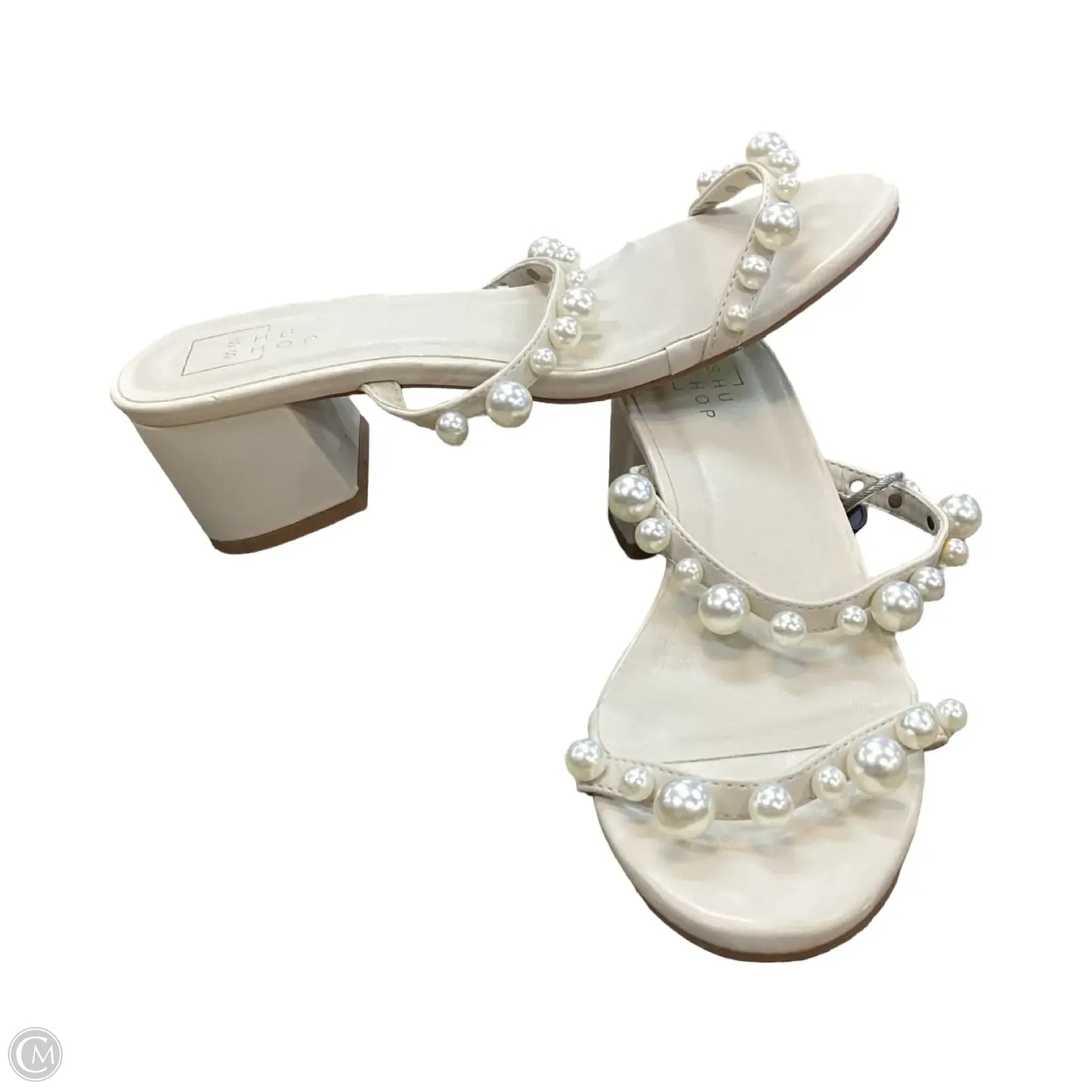 Sandals Heels Block By Shu Shop In White, Size: 8.5