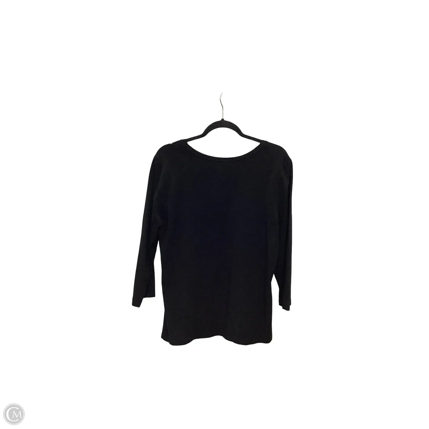 Top 3/4 Sleeve Basic By Chicos In Black, Size: 2