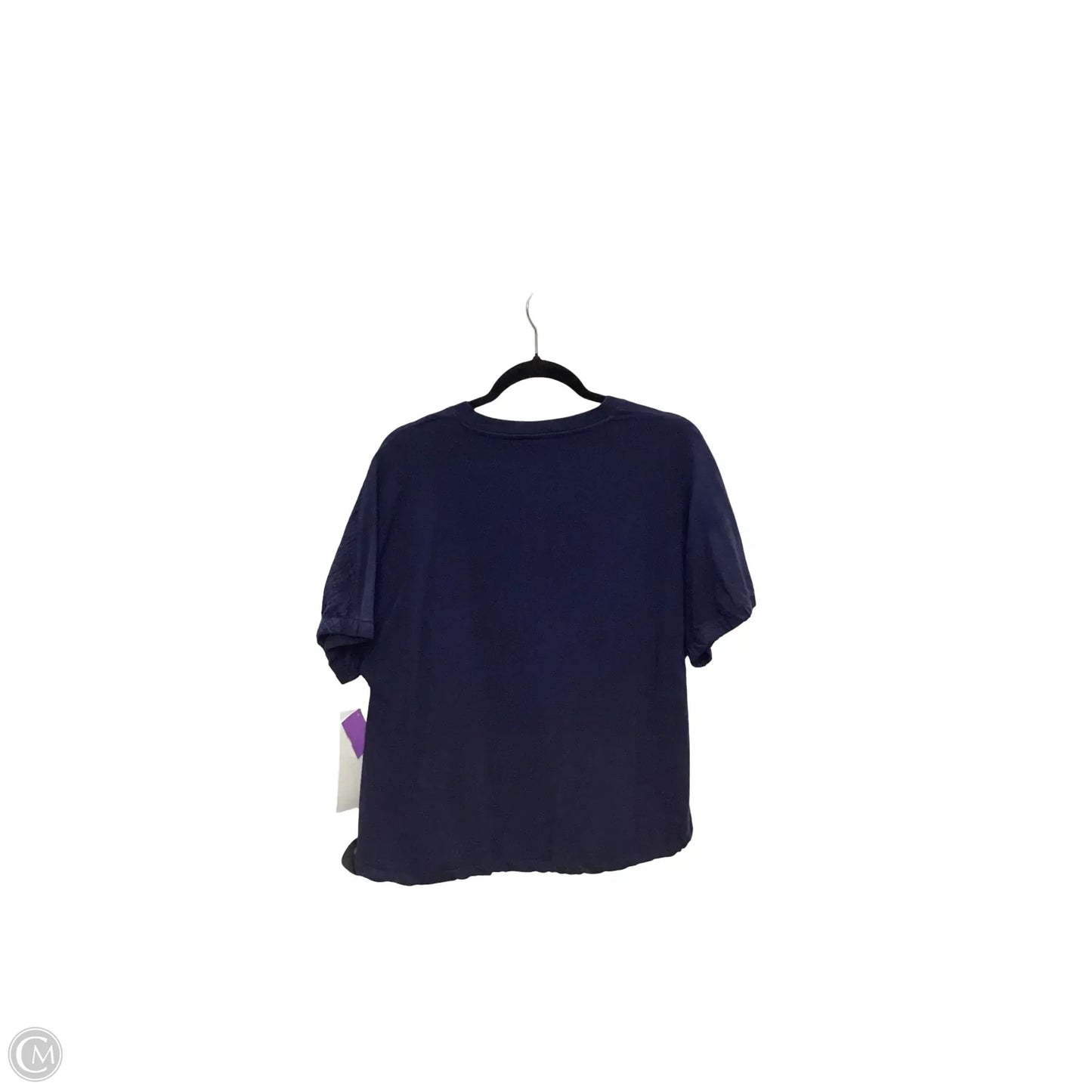 Blouse Short Sleeve By Chicos In Navy, Size: 0