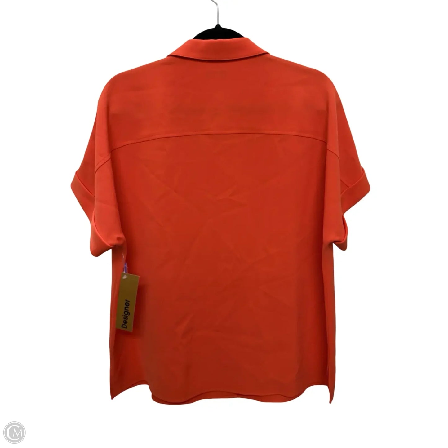 Blouse Designer By Lafayette 148 In Orange, Size: M