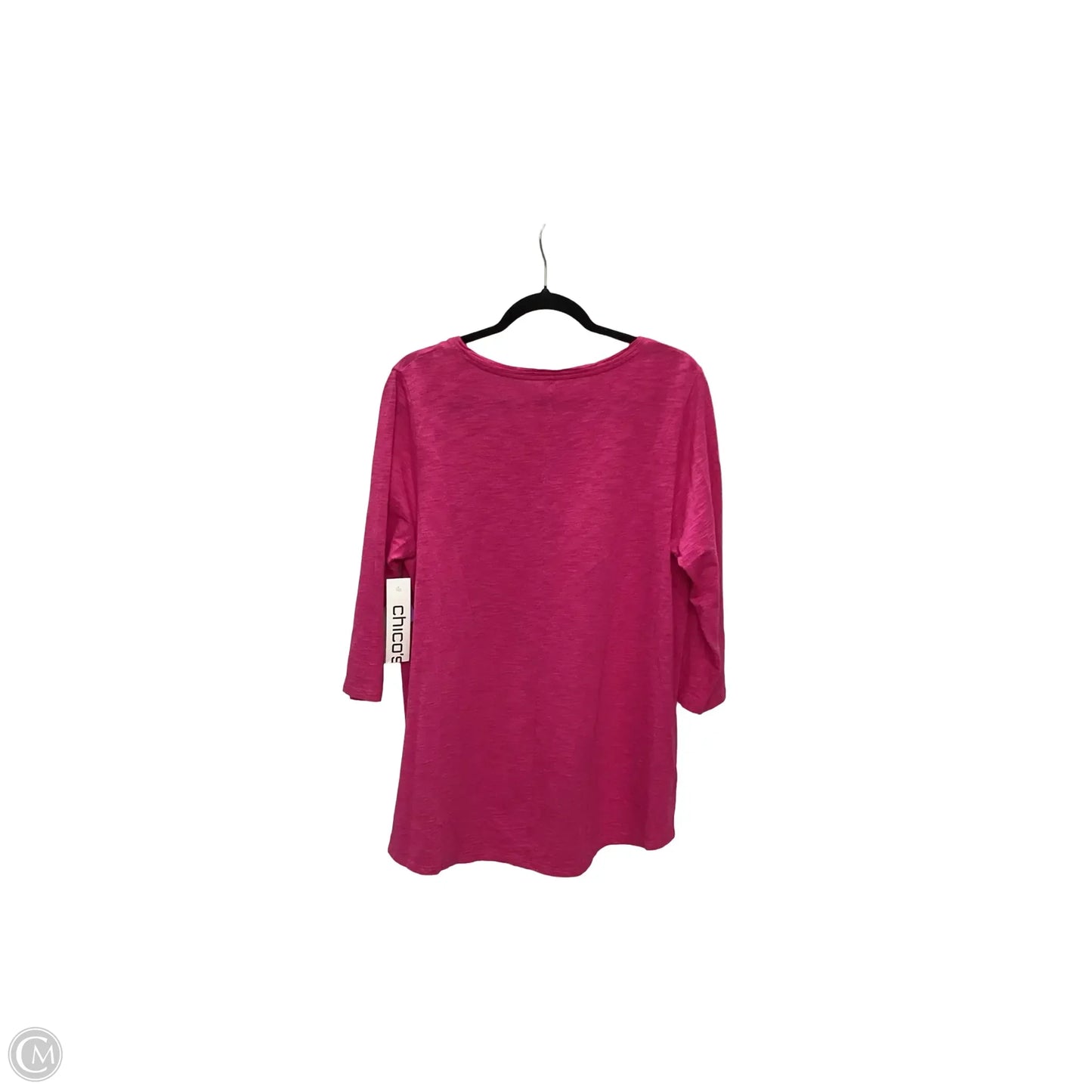 Blouse 3/4 Sleeve By Chicos In Pink, Size: L