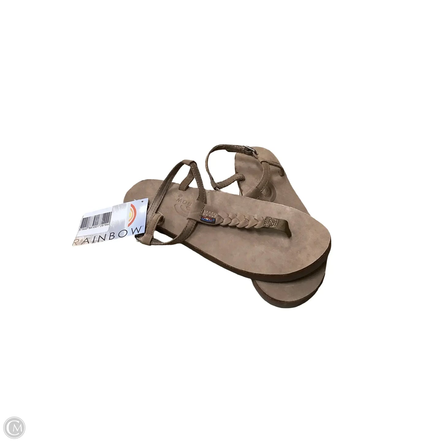 Sandals Flats By Clothes Mentor In Brown, Size: 7.5