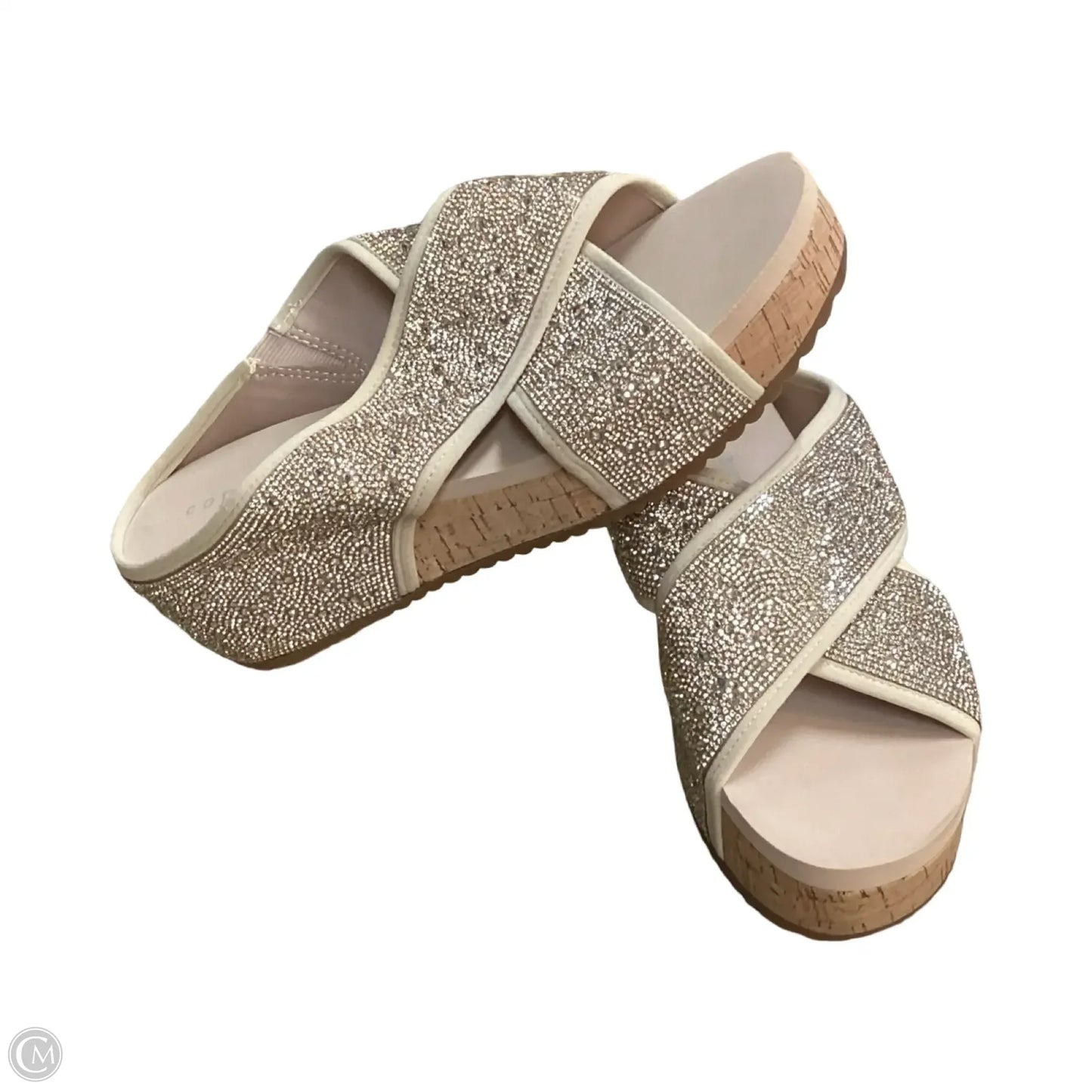 Sandals Heels Wedge By Copper Key In Tan, Size: 9