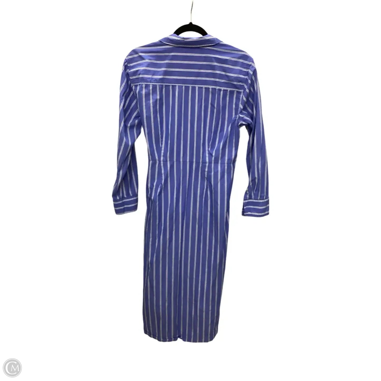 Dress Casual Midi By Universal Thread In Blue & White, Size: L