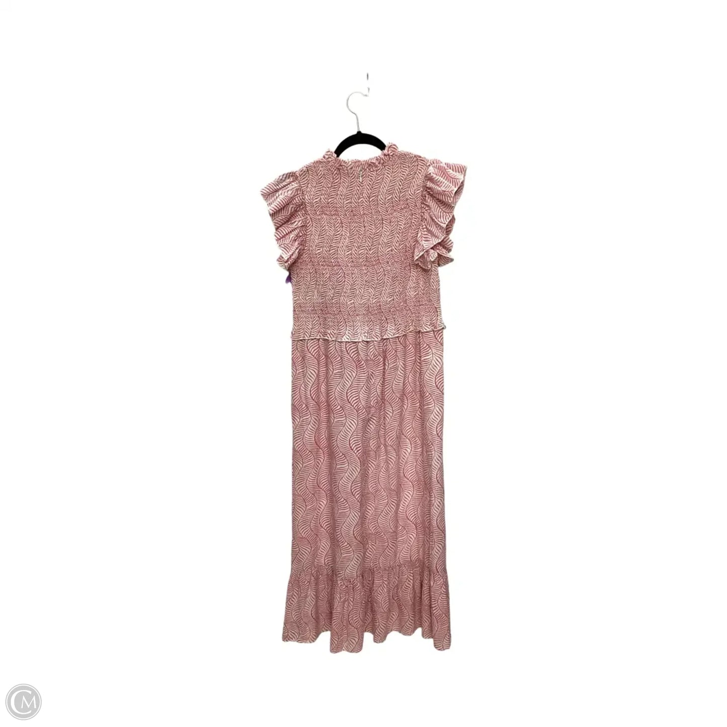 Dress Casual Maxi By ANNA CATE In Pink & White, Size: L
