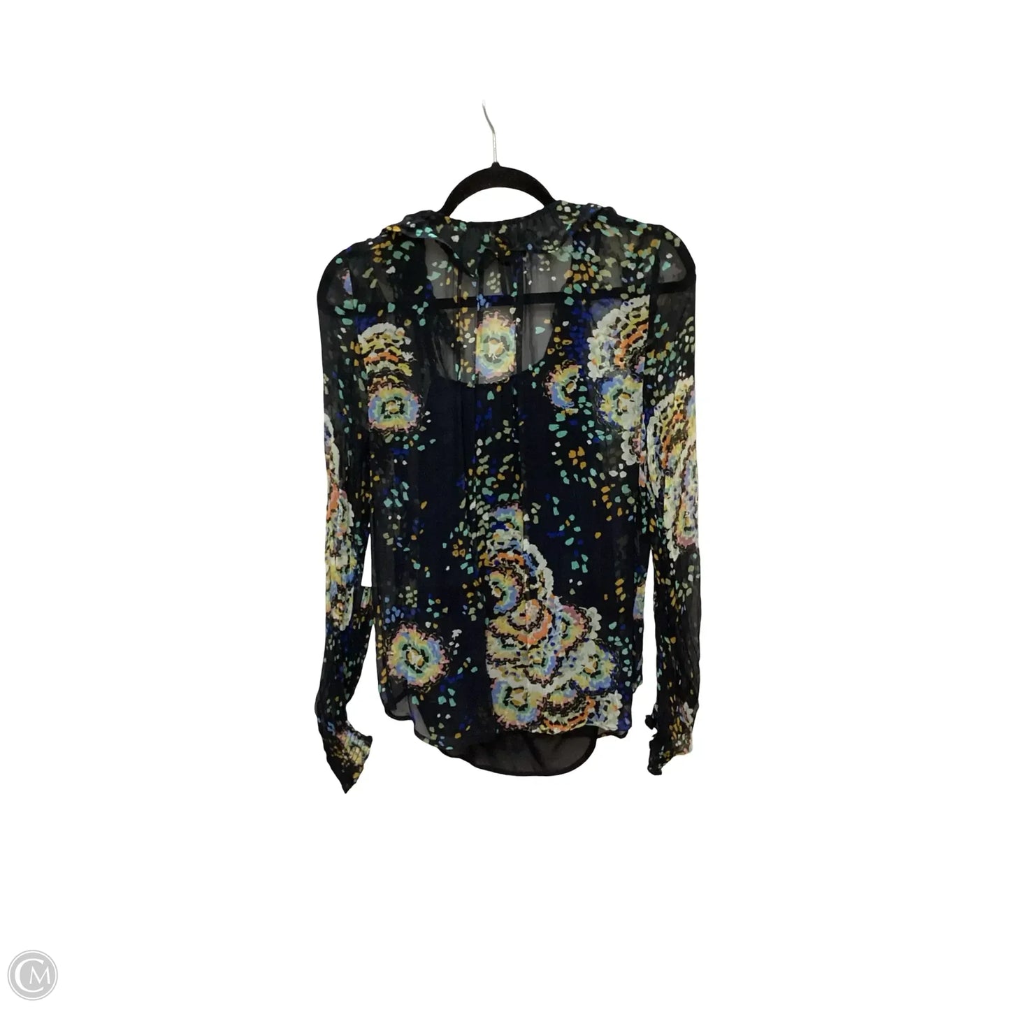Blouse Long Sleeve By Anthropologie In Black, Size: S