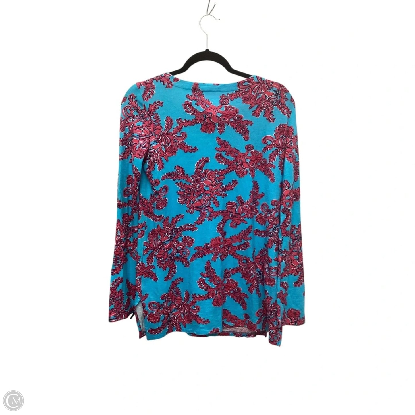 Top Long Sleeve Designer By Lilly Pulitzer In Blue, Size: S