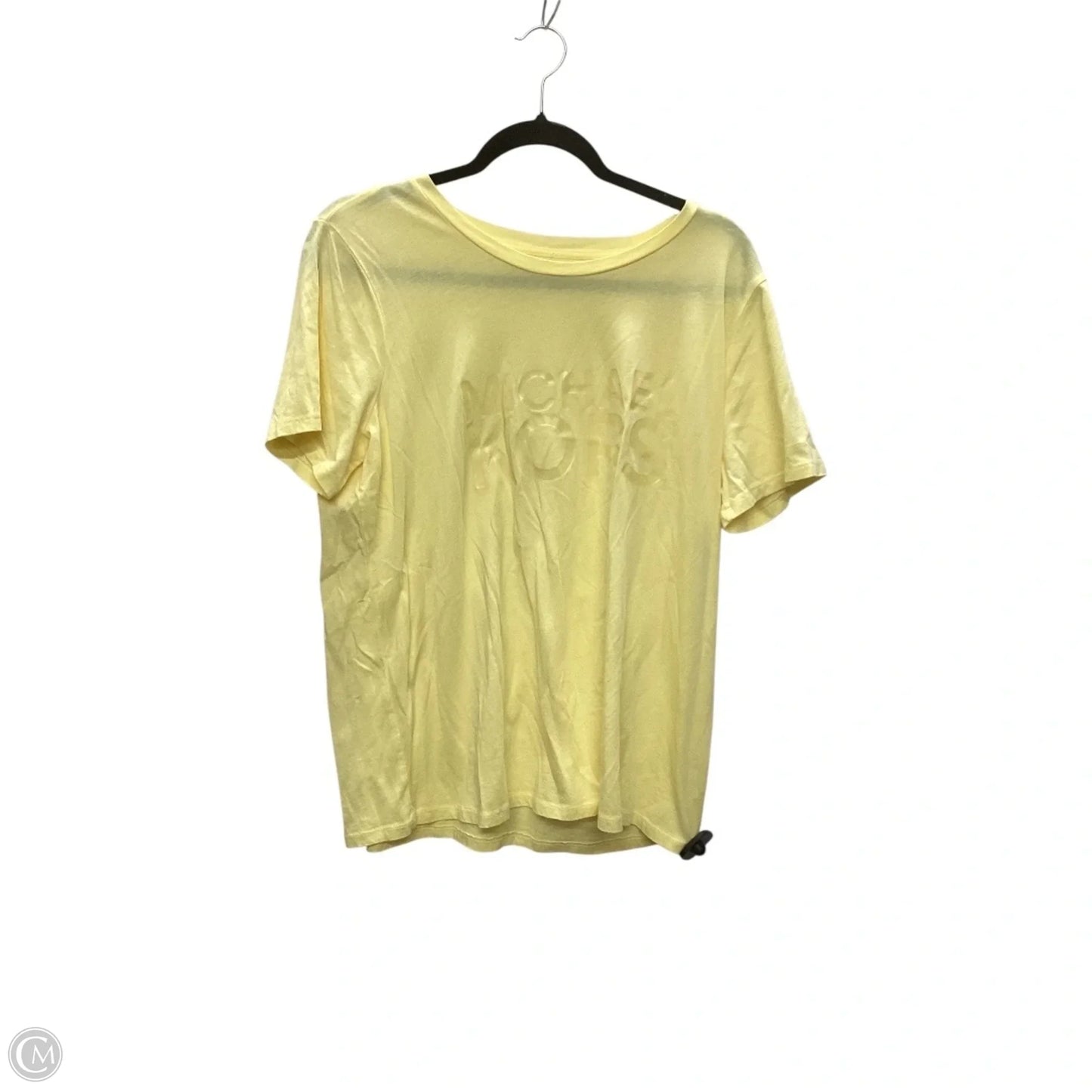 Top Short Sleeve Basic By Michael By Michael Kors In Yellow, Size: Xl