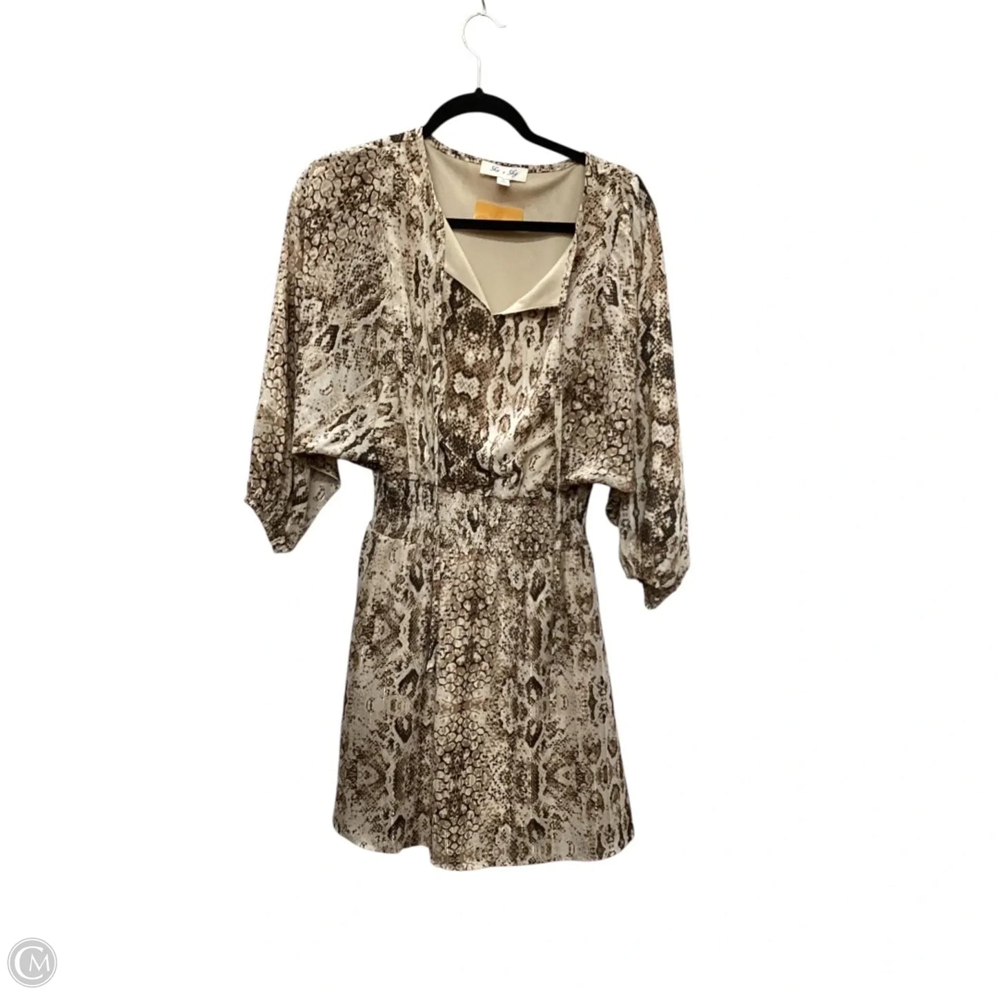 Dress Casual Short By She + Sky In Snakeskin Print, Size: S