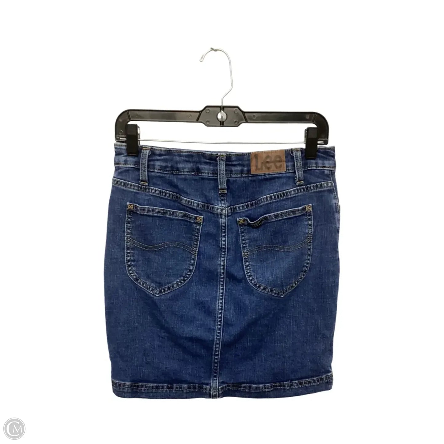 Skirt Mini & Short By Lee In Blue Denim, Size: 6