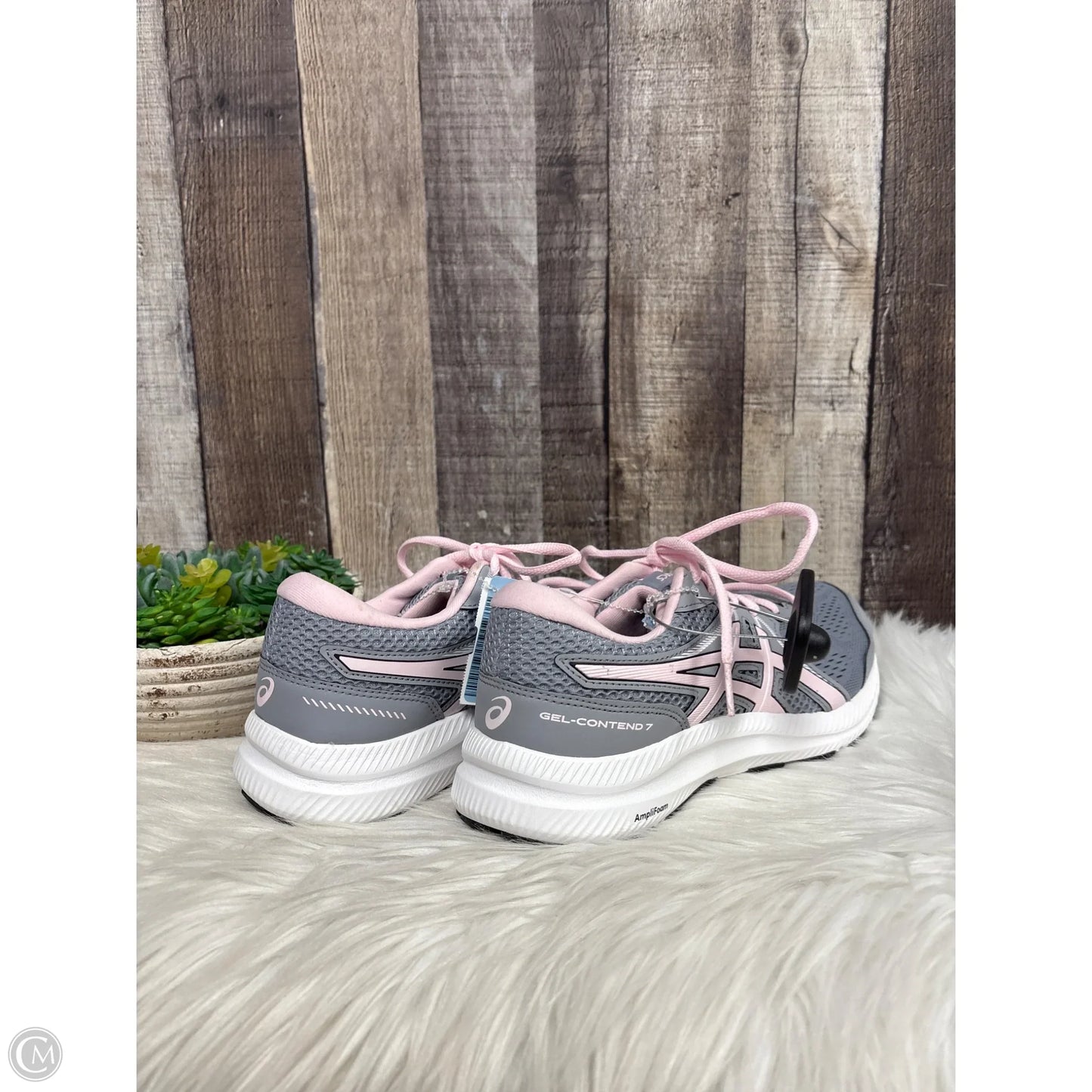 Shoes Athletic By Asics In Grey & Pink, Size: 7.5