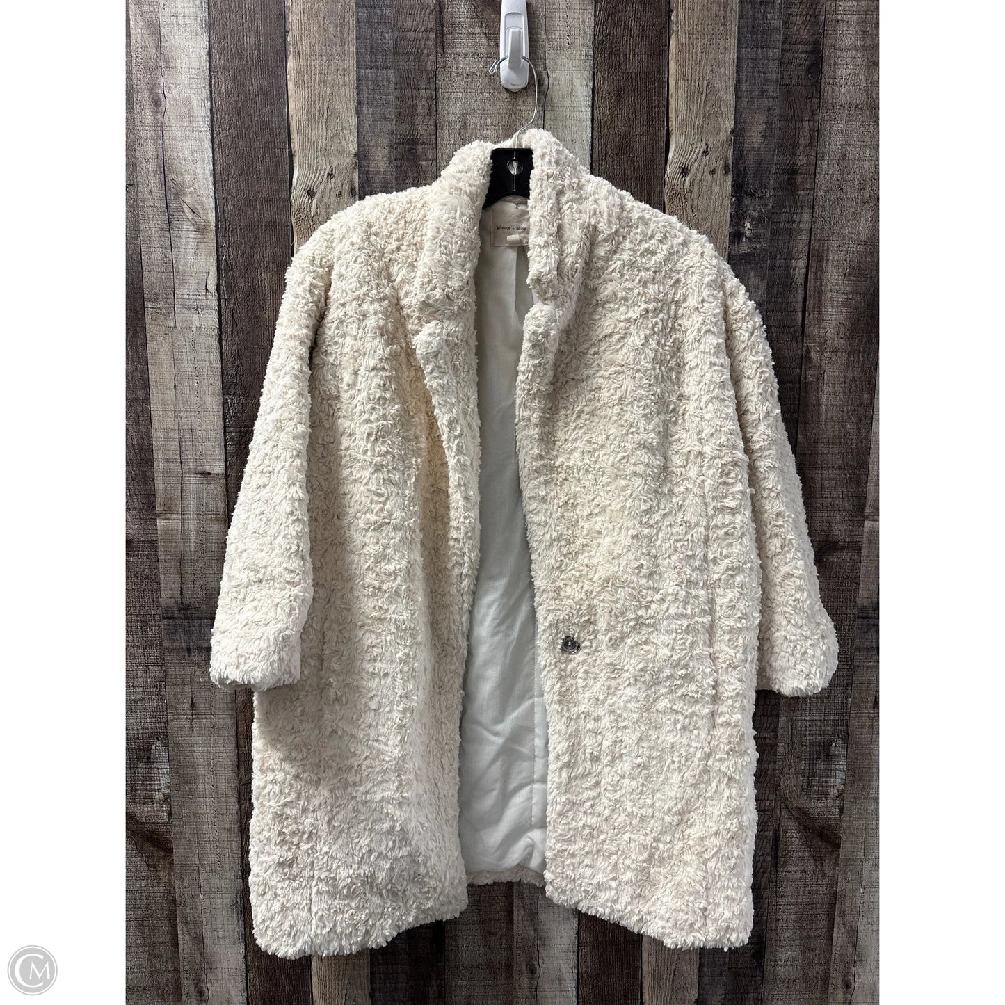 Coat Faux Fur & Sherpa By Silence And Noise In Beige, Size: M