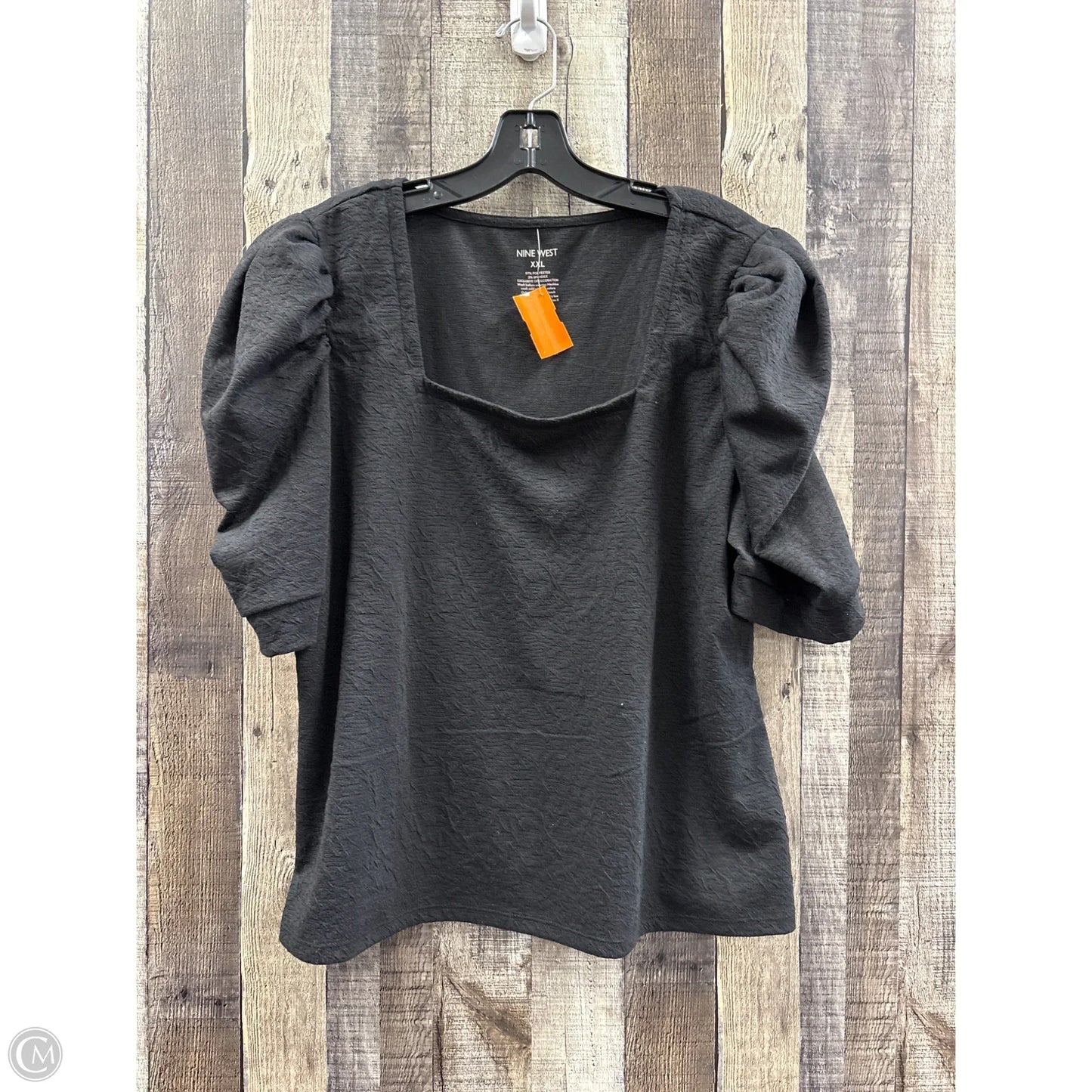 Top Short Sleeve By Nine West In Black, Size: Xxl