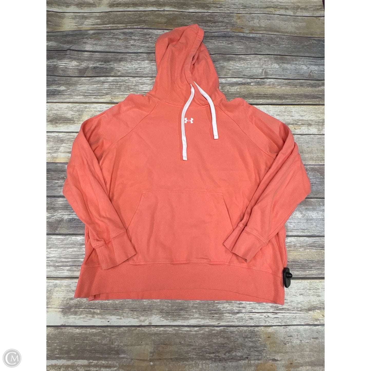 Sweatshirt Hoodie By Under Armour In Peach, Size: Xl