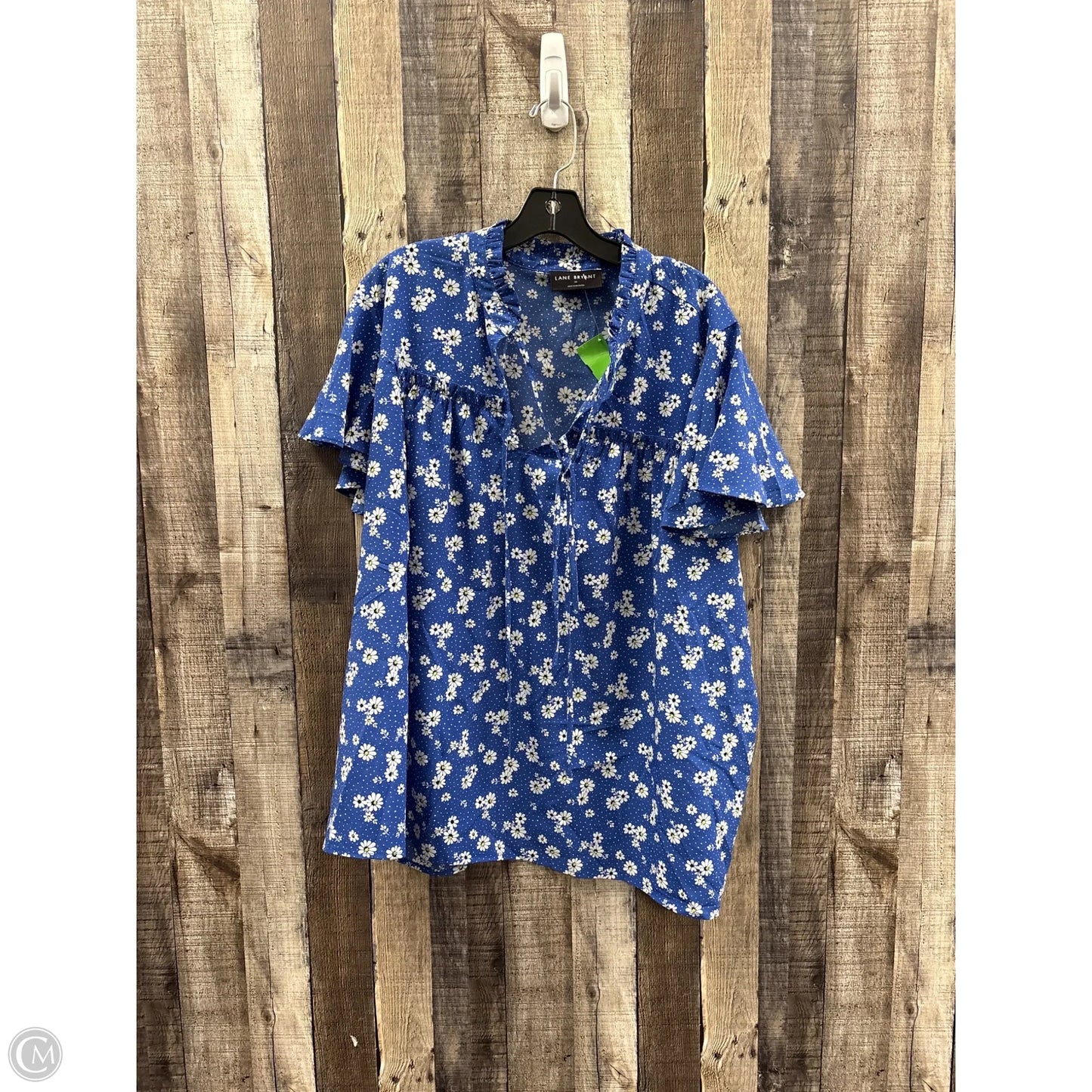 Top Short Sleeve By Lane Bryant In Blue, Size: 24
