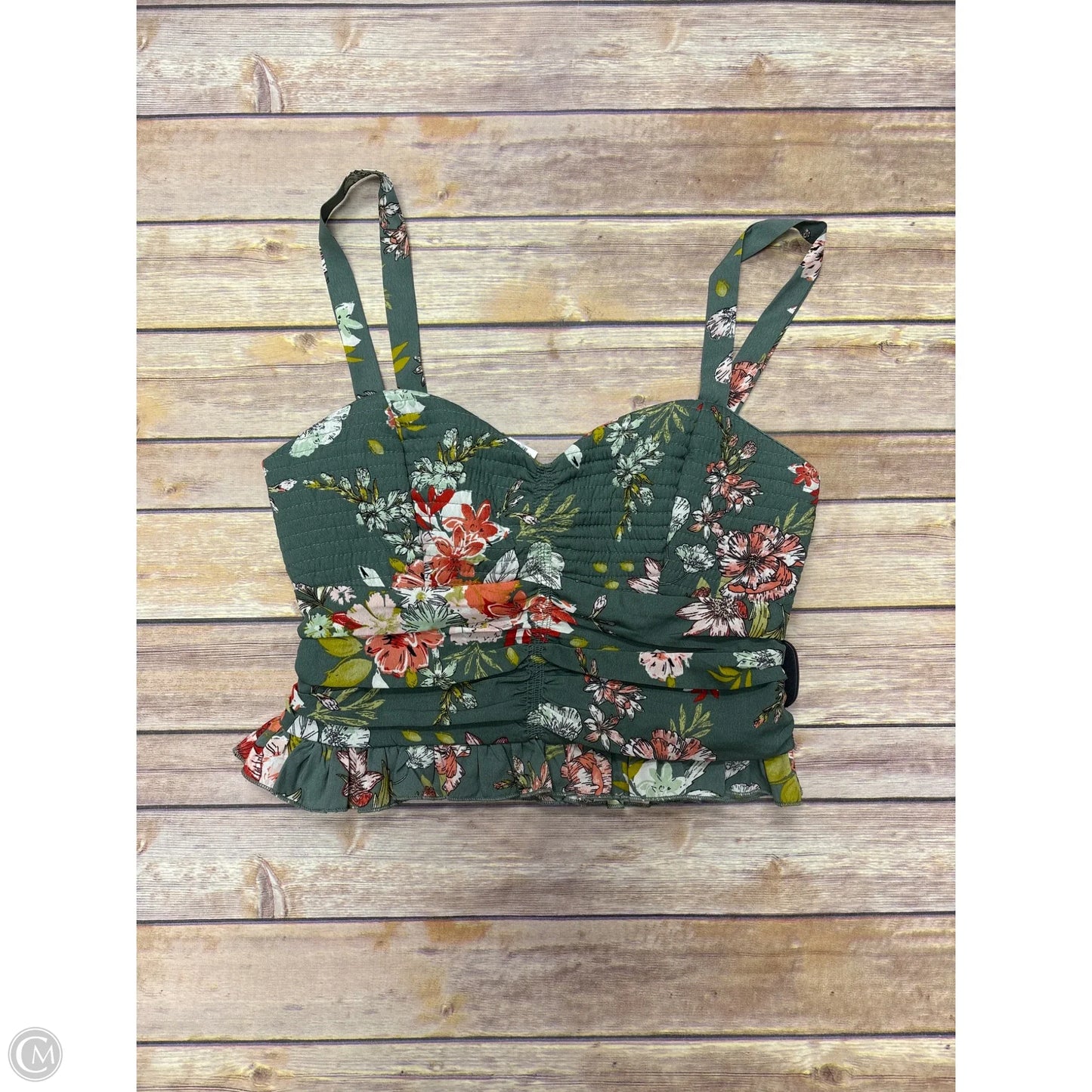 Top Sleeveless By Cmf In Floral Print, Size: M