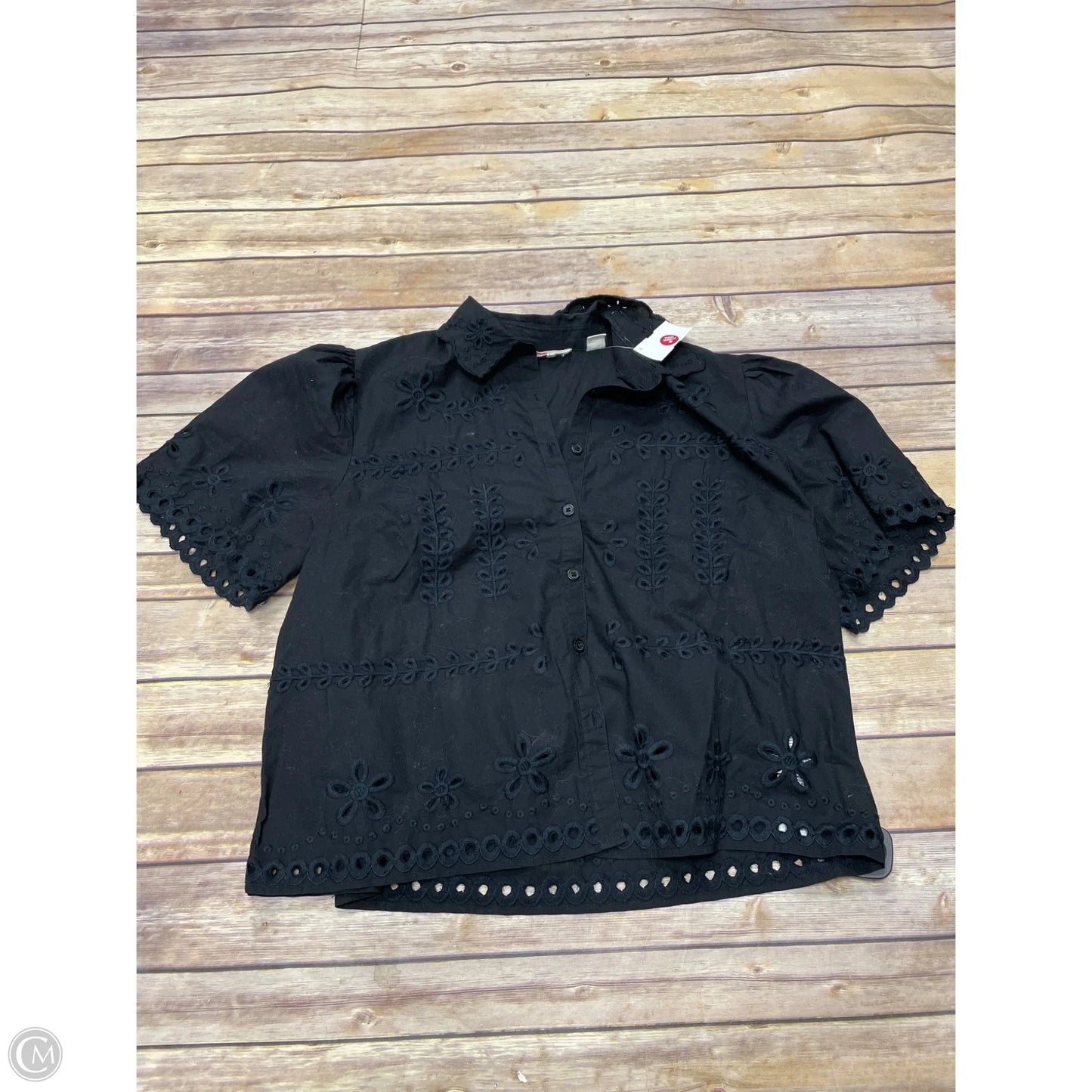 Top Short Sleeve By Levis In Black, Size: L