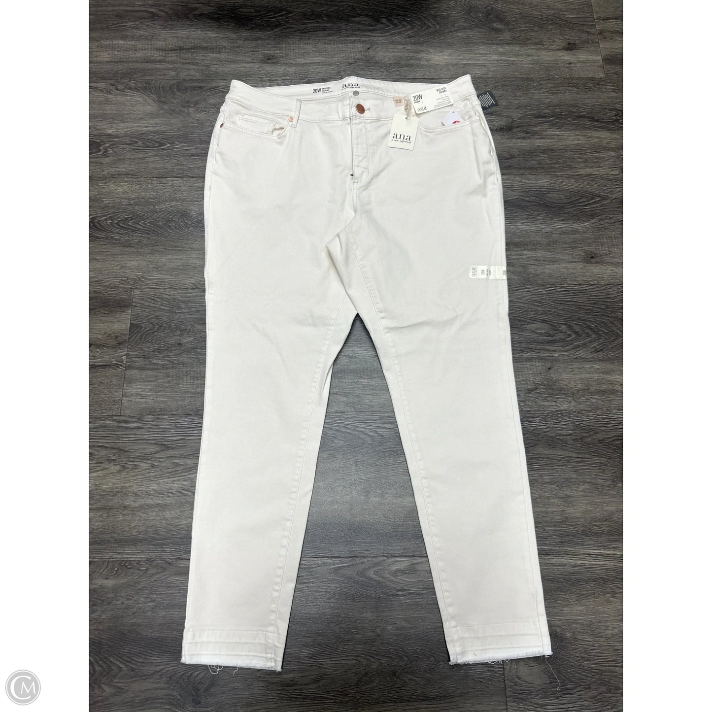 Jeans Skinny By Ana In Cream Denim, Size: 20