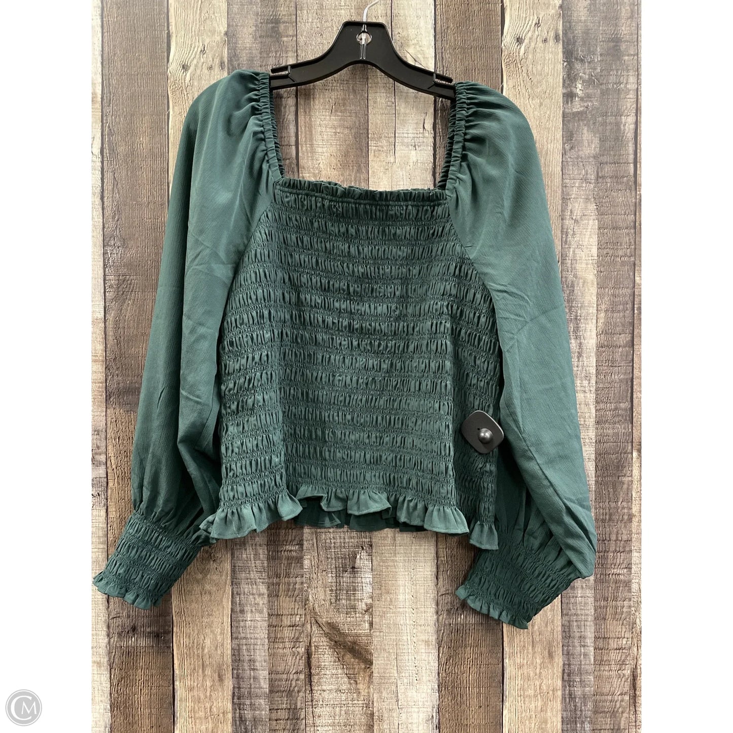 Top Long Sleeve By Madewell In Green, Size: L