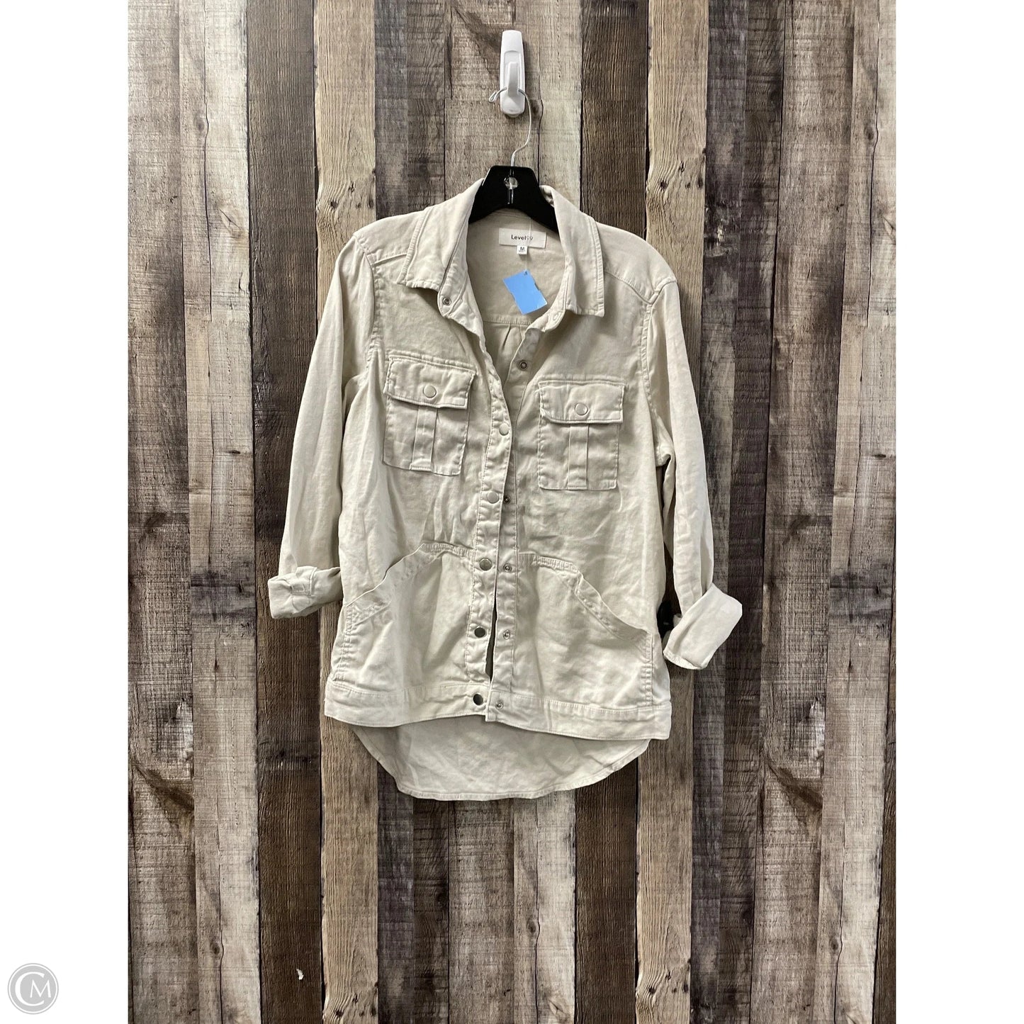 Top Long Sleeve By Level 99 In Cream, Size: M