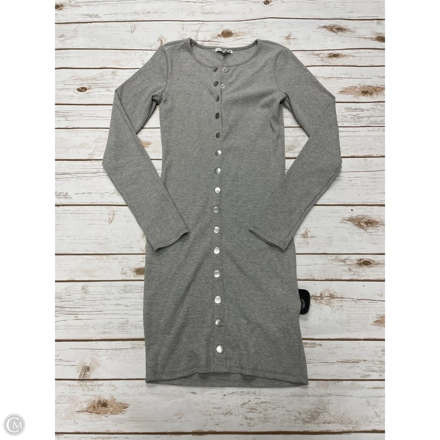 Dress Casual Short By Fashion Nova In Grey, Size: S