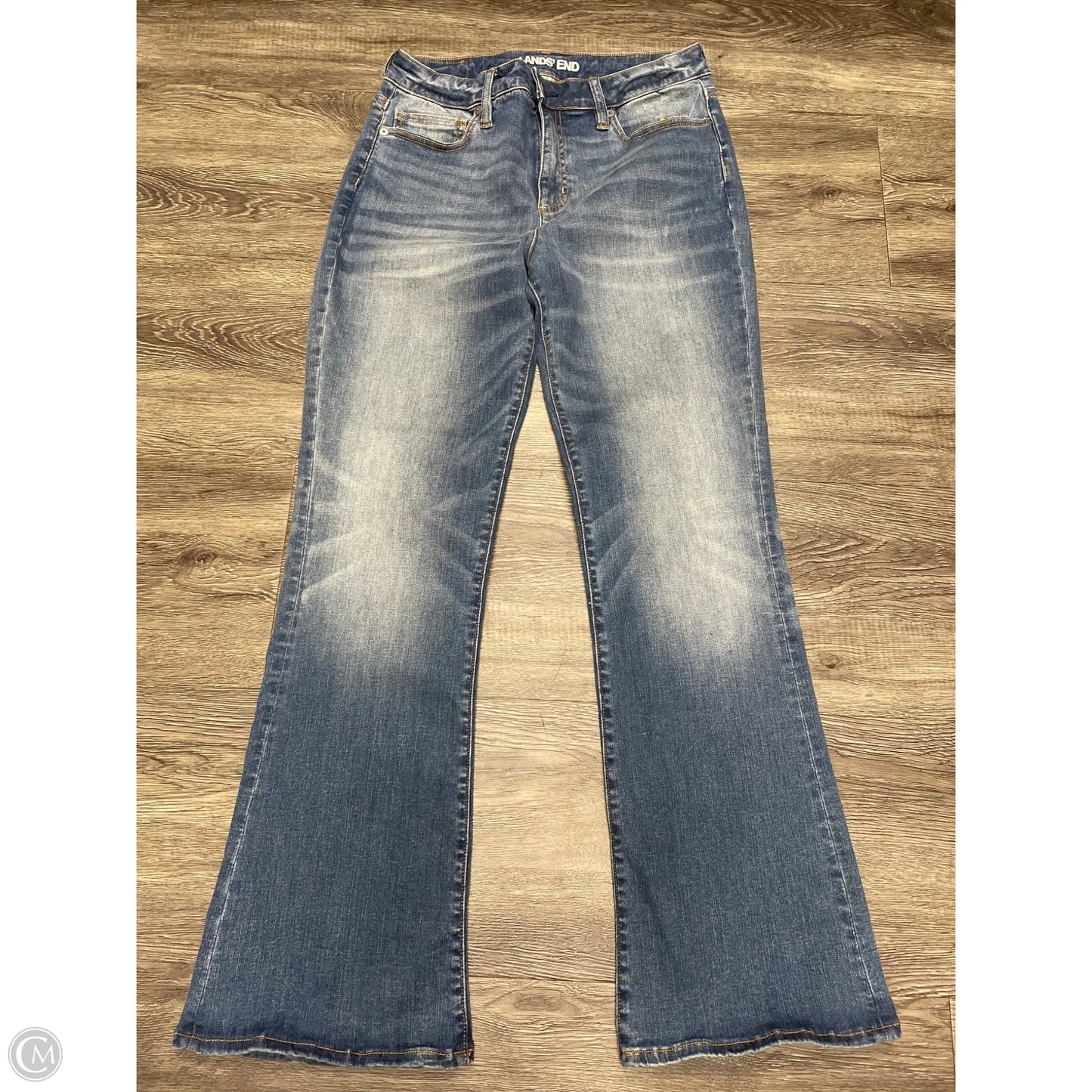 Jeans Boot Cut By Lands End In Blue Denim, Size: 10