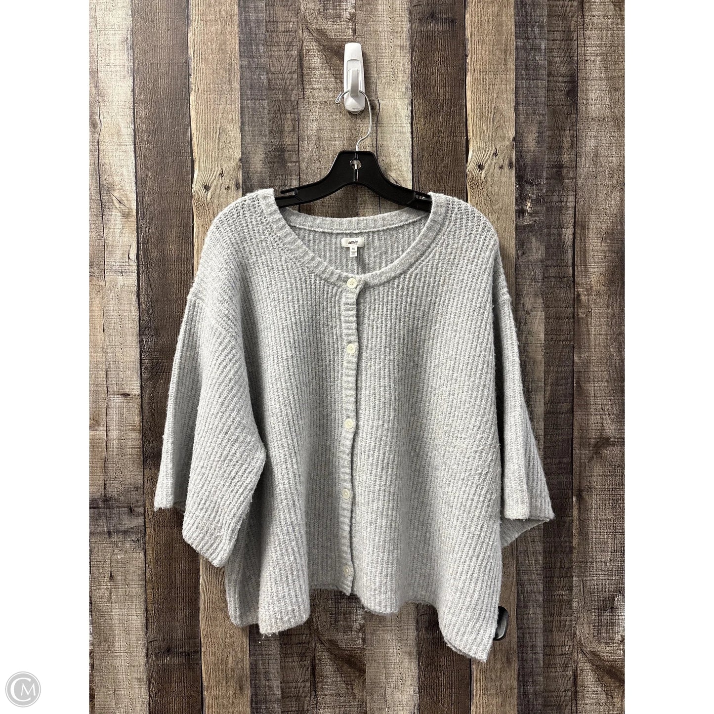 Sweater Short Sleeve By Aerie In Grey, Size: Xxl