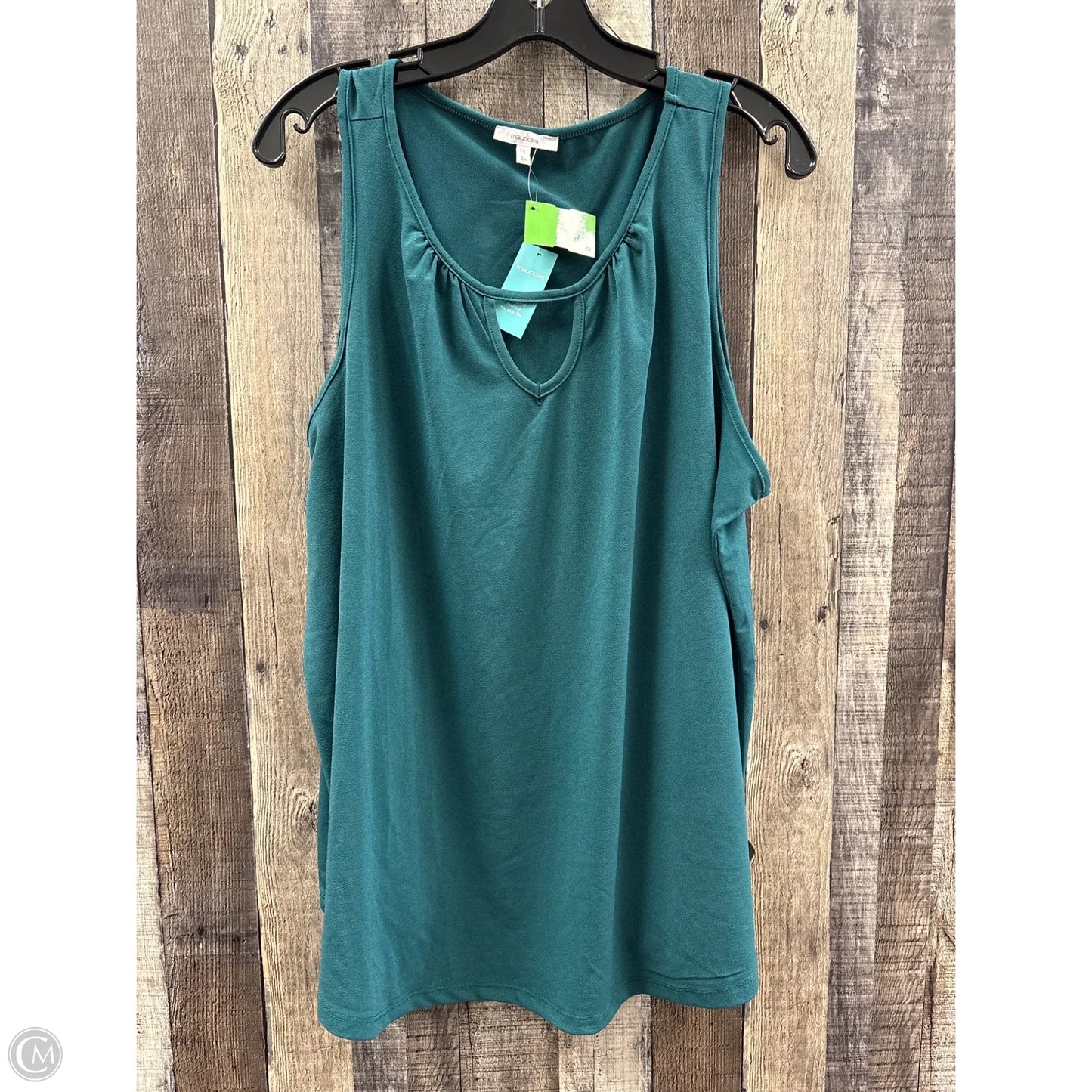 Top Sleeveless By Maurices In Green, Size: 2x