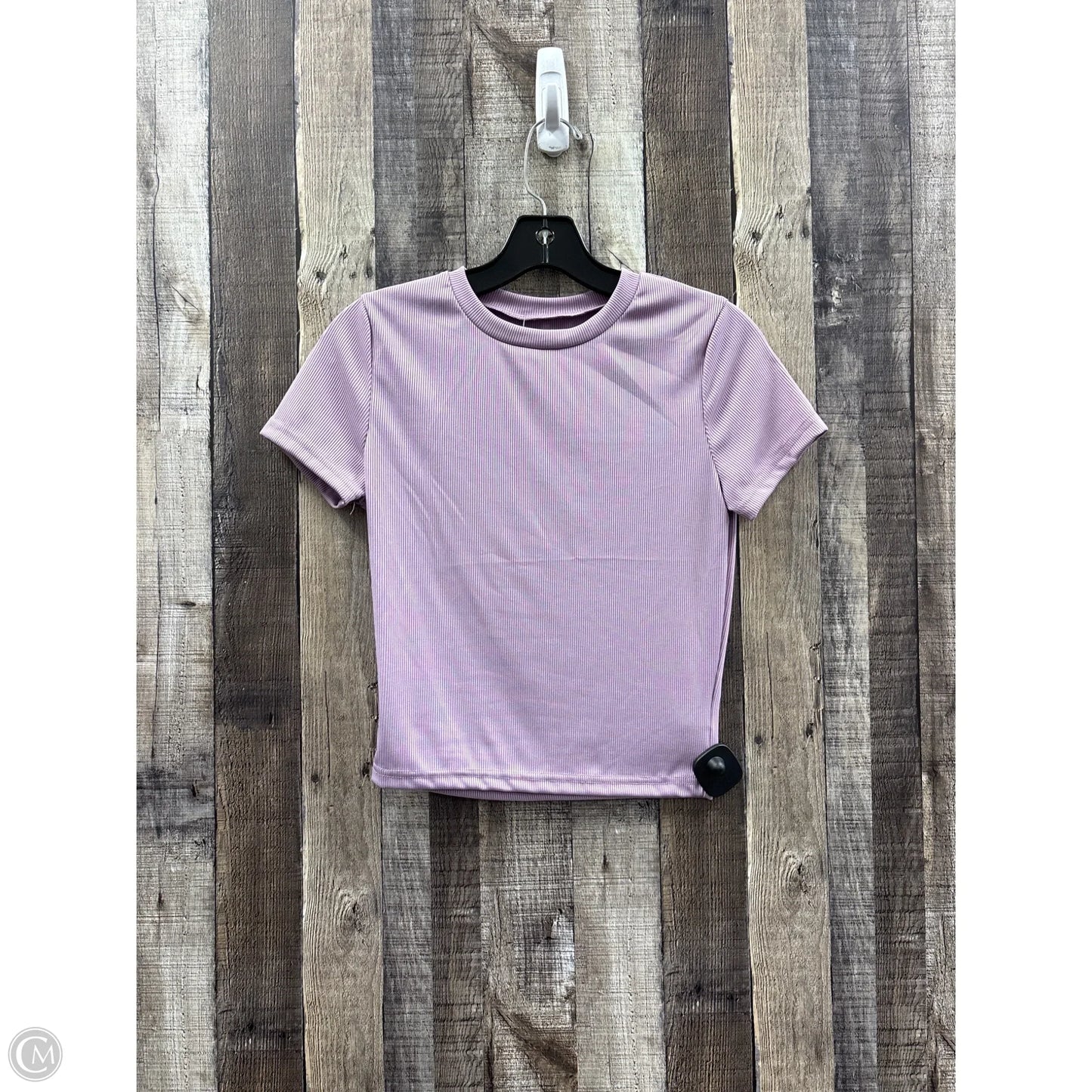 Top Short Sleeve By Cme In Purple, Size: M