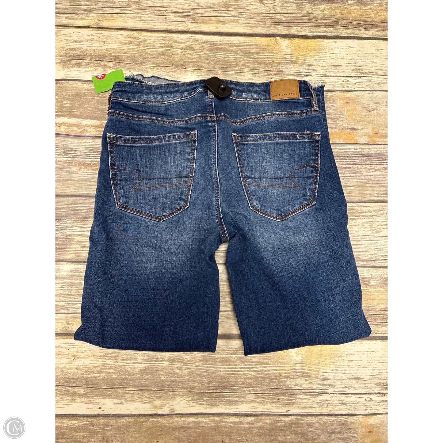 Jeans Cropped By American Eagle In Blue Denim, Size: 6