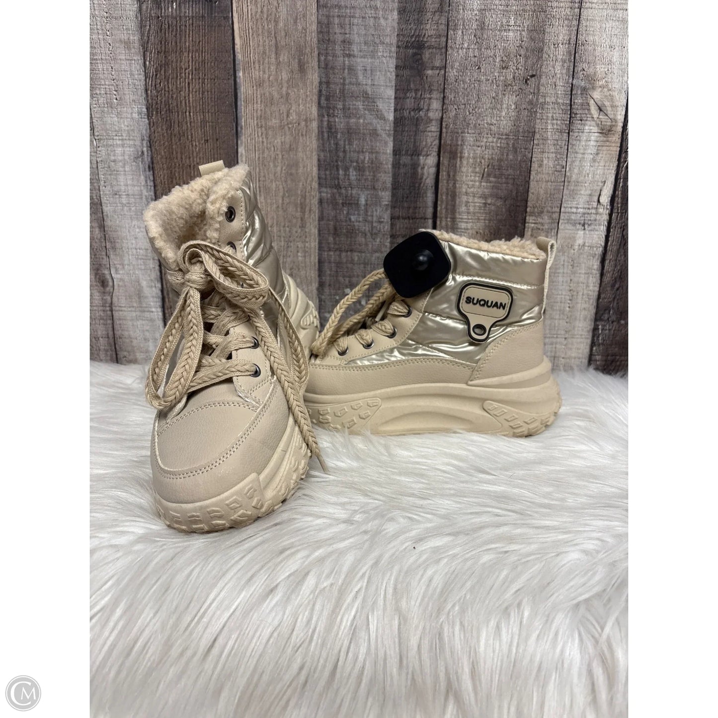 Boots Snow By Cme In Gold, Size: 7