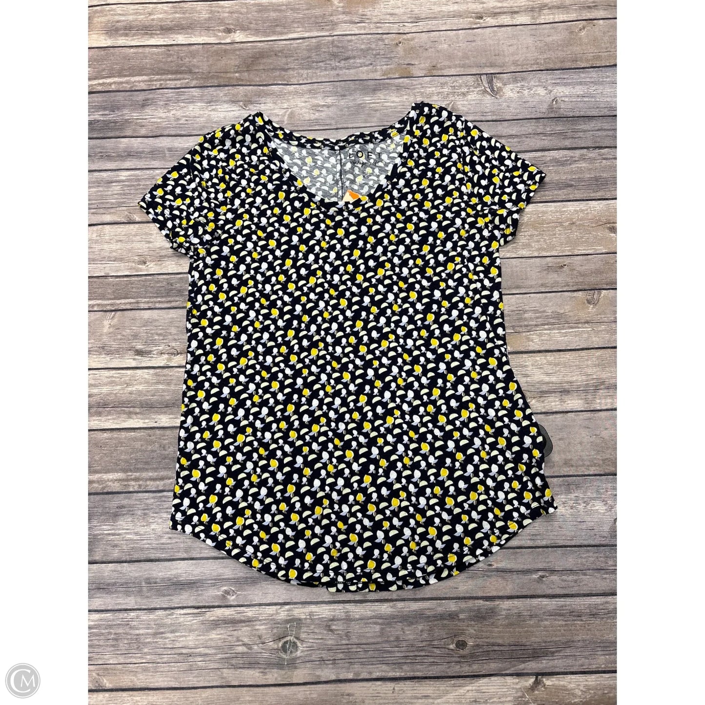 Top Short Sleeve By Loft In Black, Size: Xs