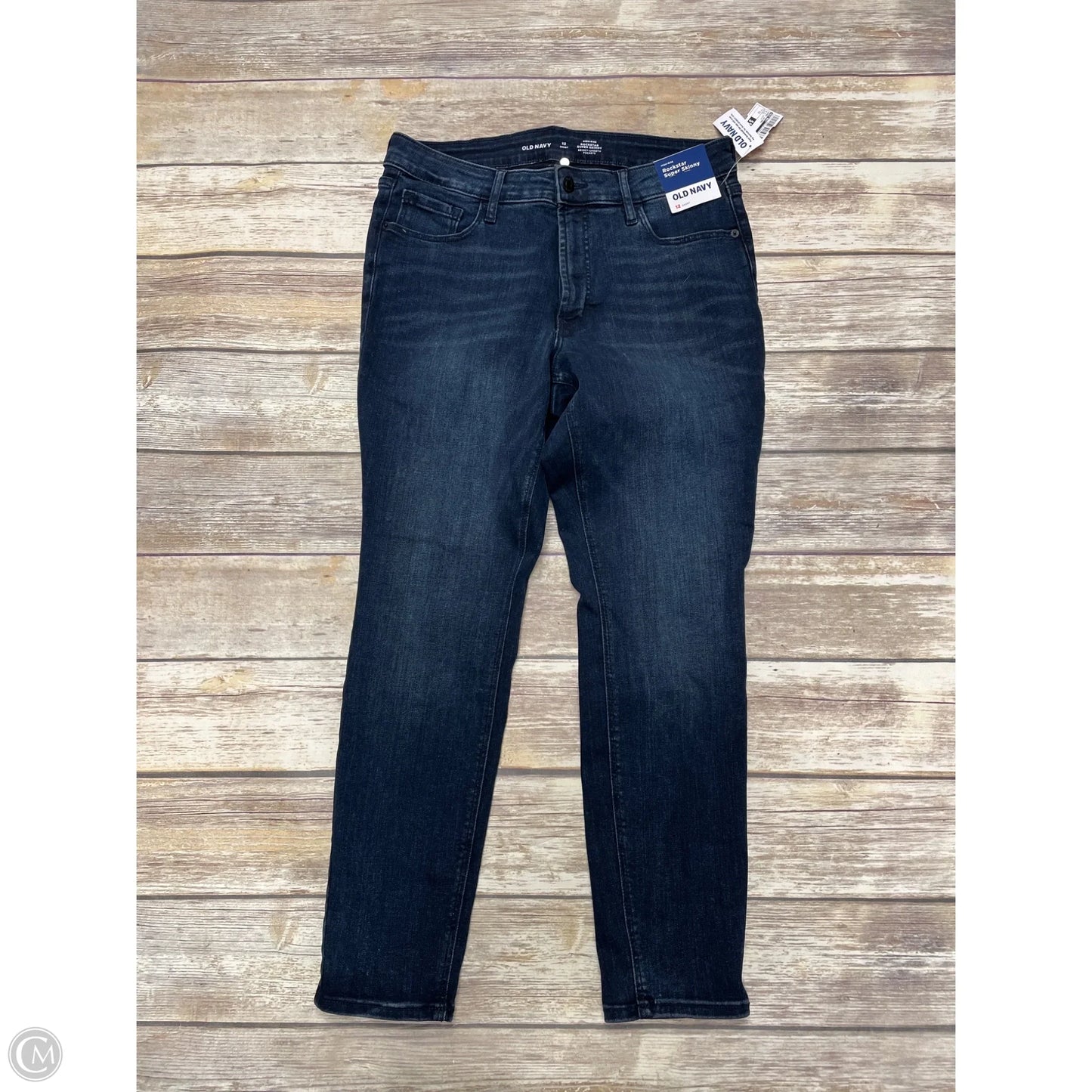 Jeans Skinny By Old Navy In Blue Denim, Size: 12