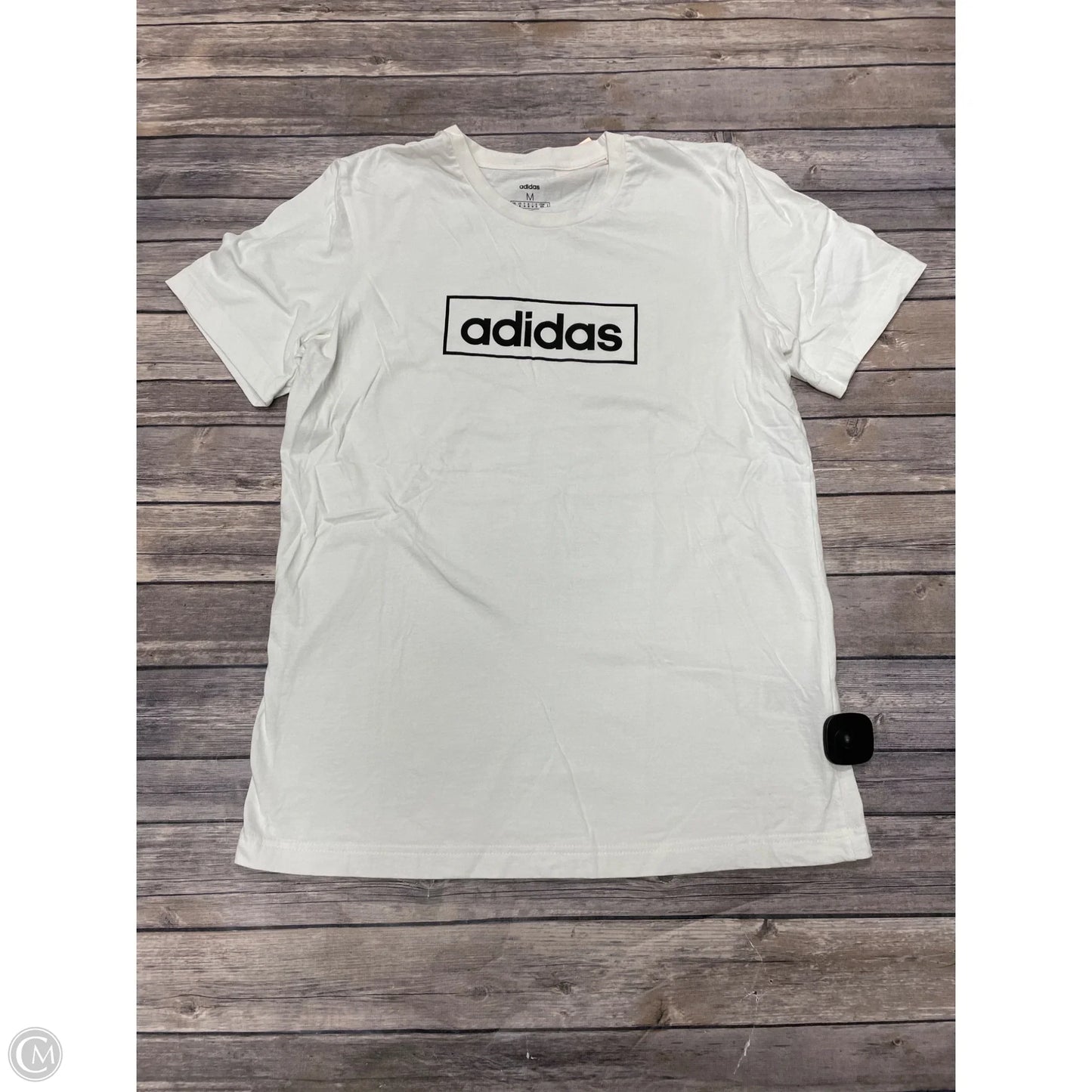 Athletic Top Short Sleeve By Adidas In Yellow, Size: M