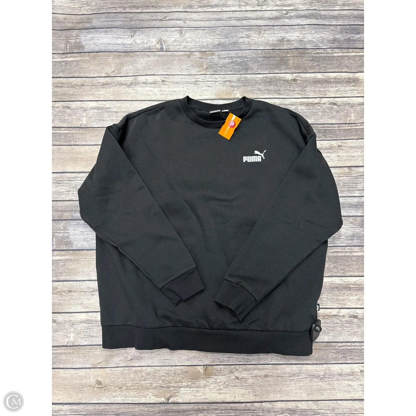 Athletic Sweatshirt Collar By Puma In Black, Size: L