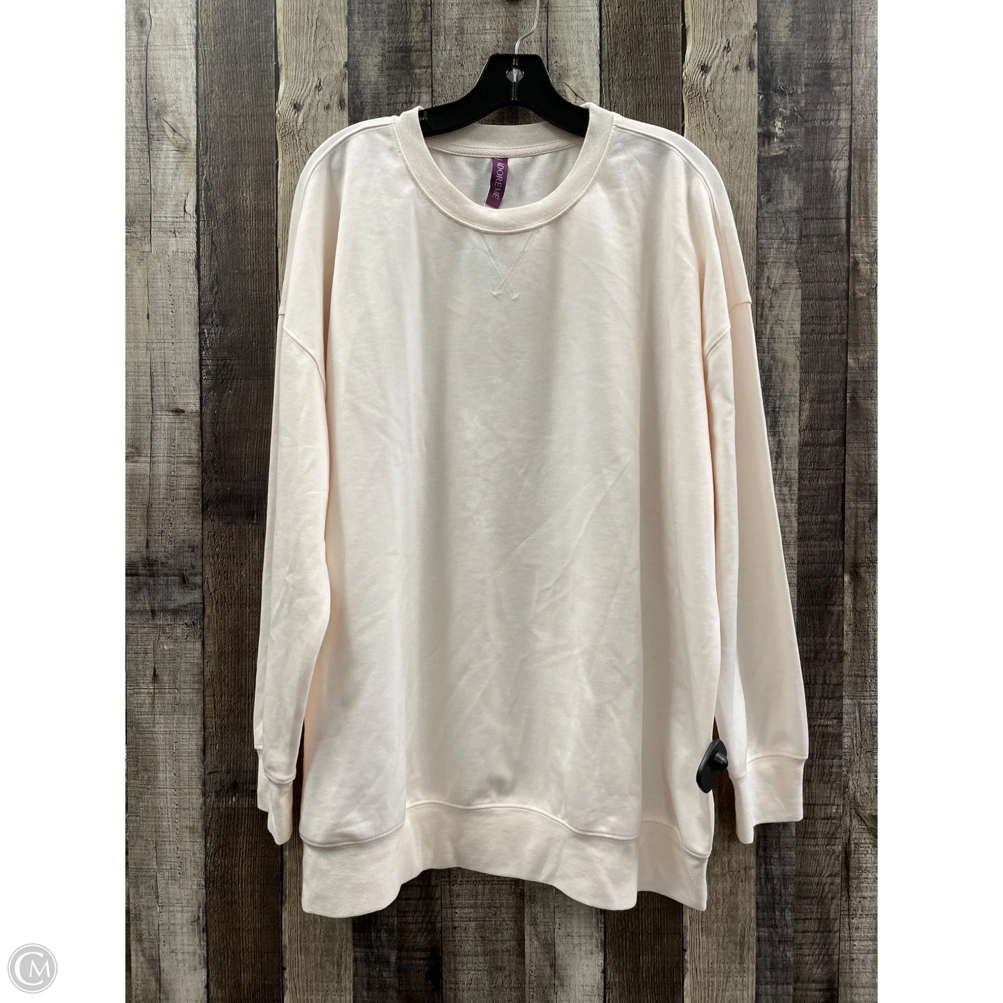 Sweatshirt Crewneck By Cme In Peach, Size: L
