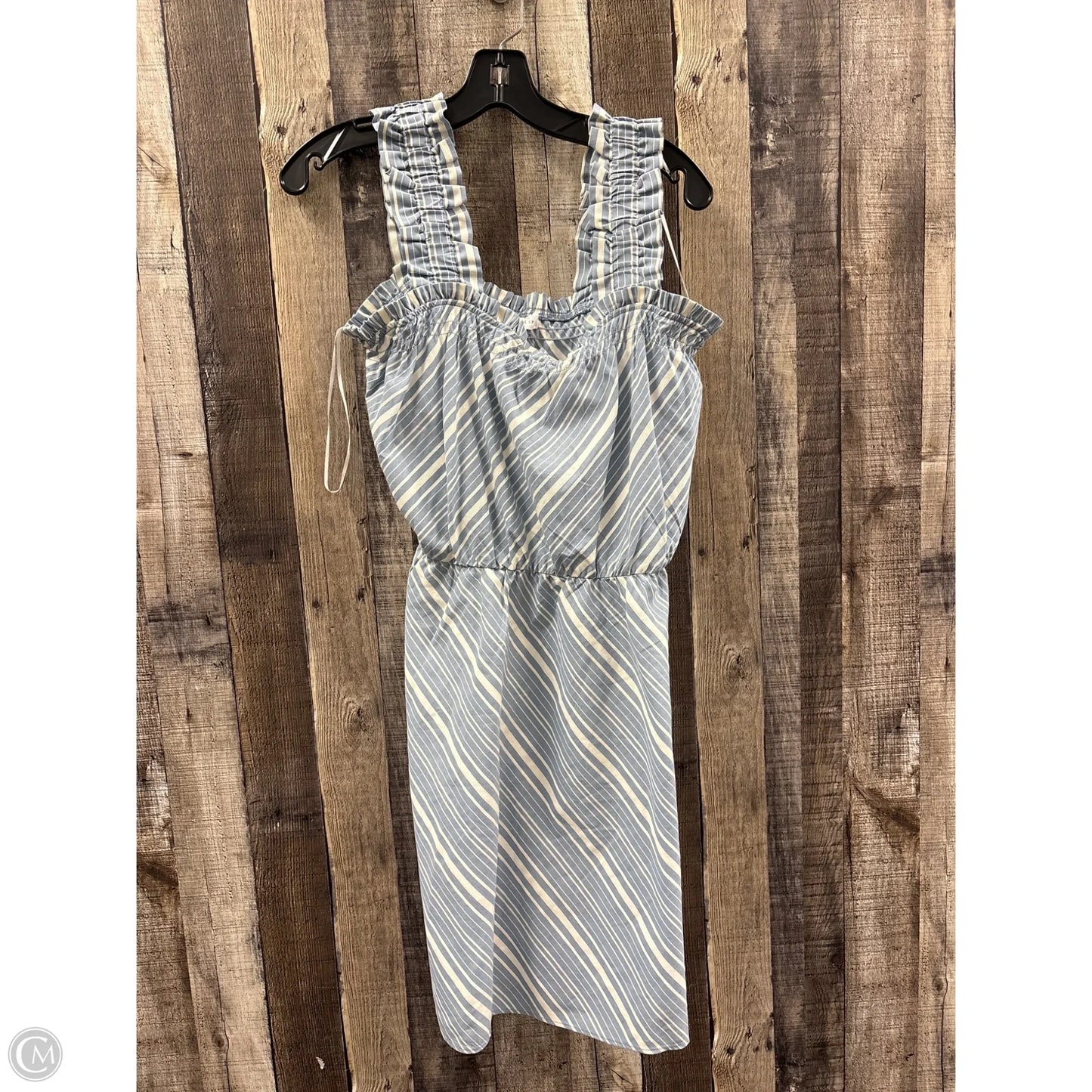 Dress Casual Short By Socialite In Blue & White, Size: L
