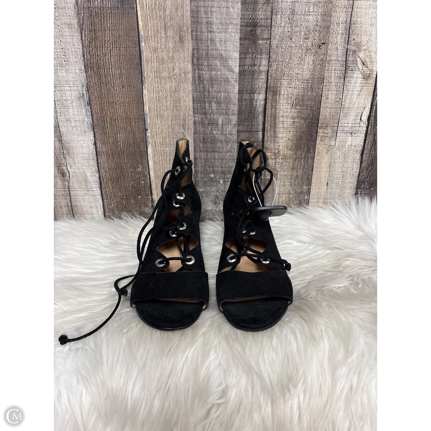 Sandals Heels Wedge By J. Crew In Black, Size: 6.5