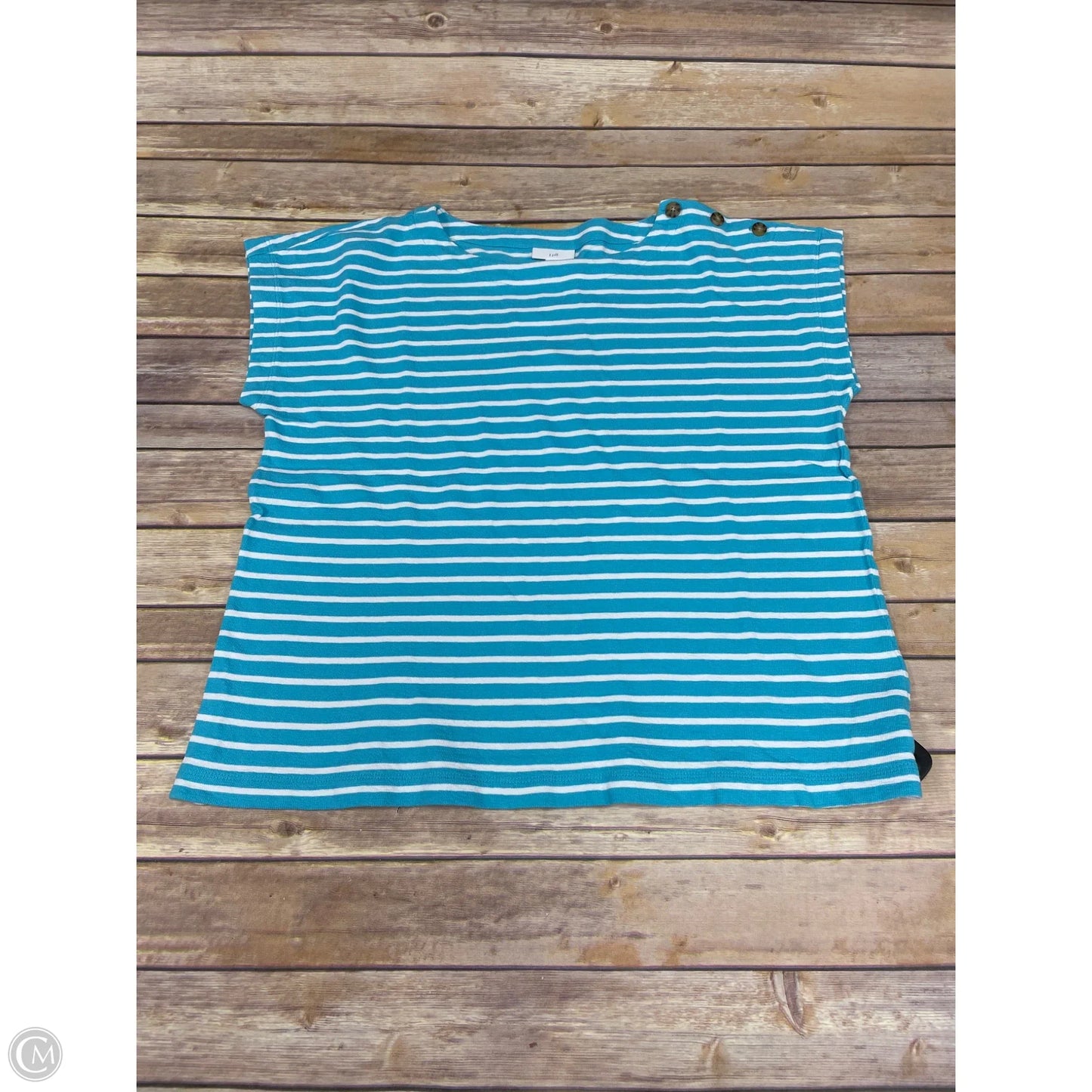 Top Short Sleeve By J. Jill In Aqua, Size: L